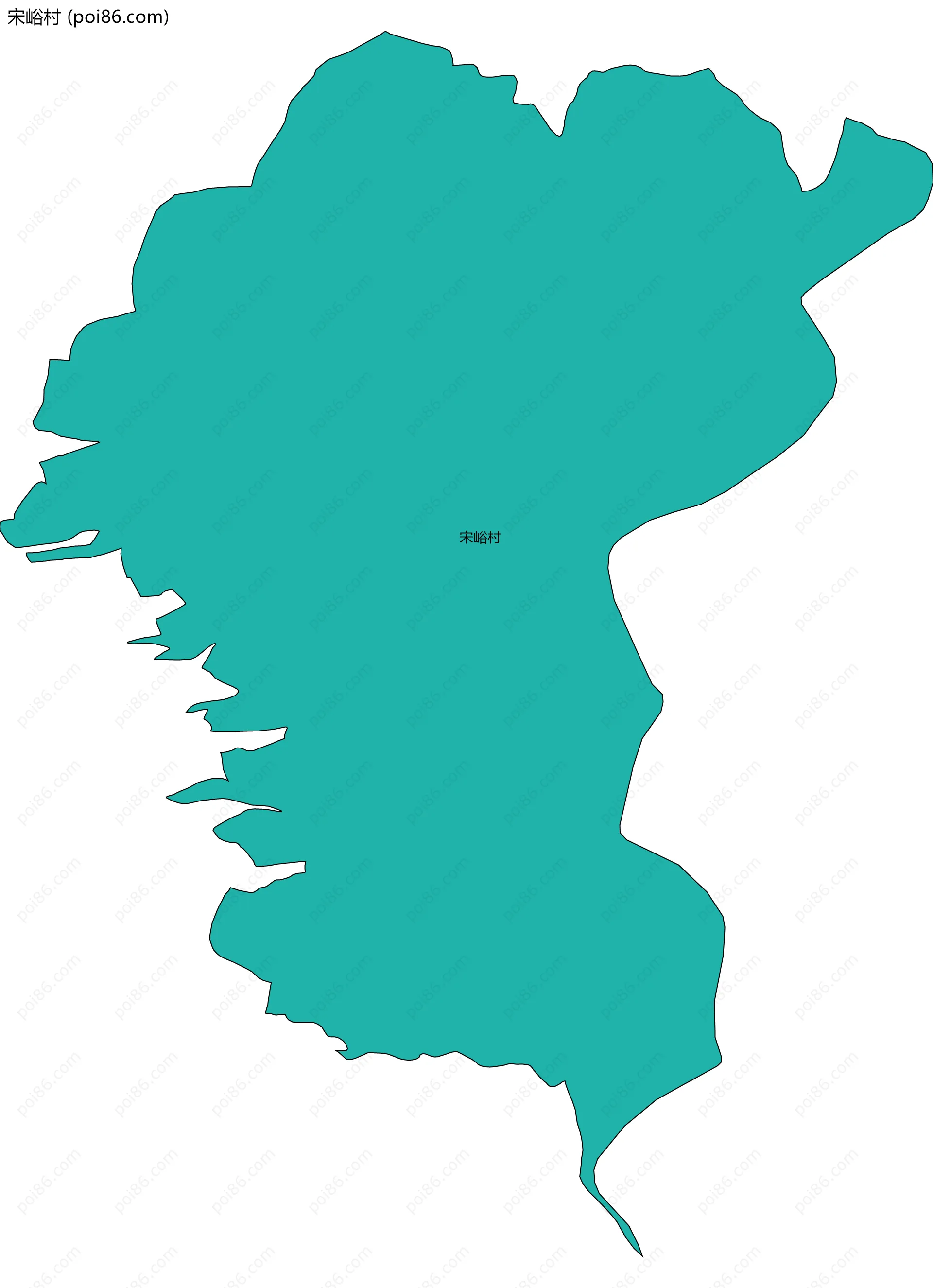 宋峪村边界地图