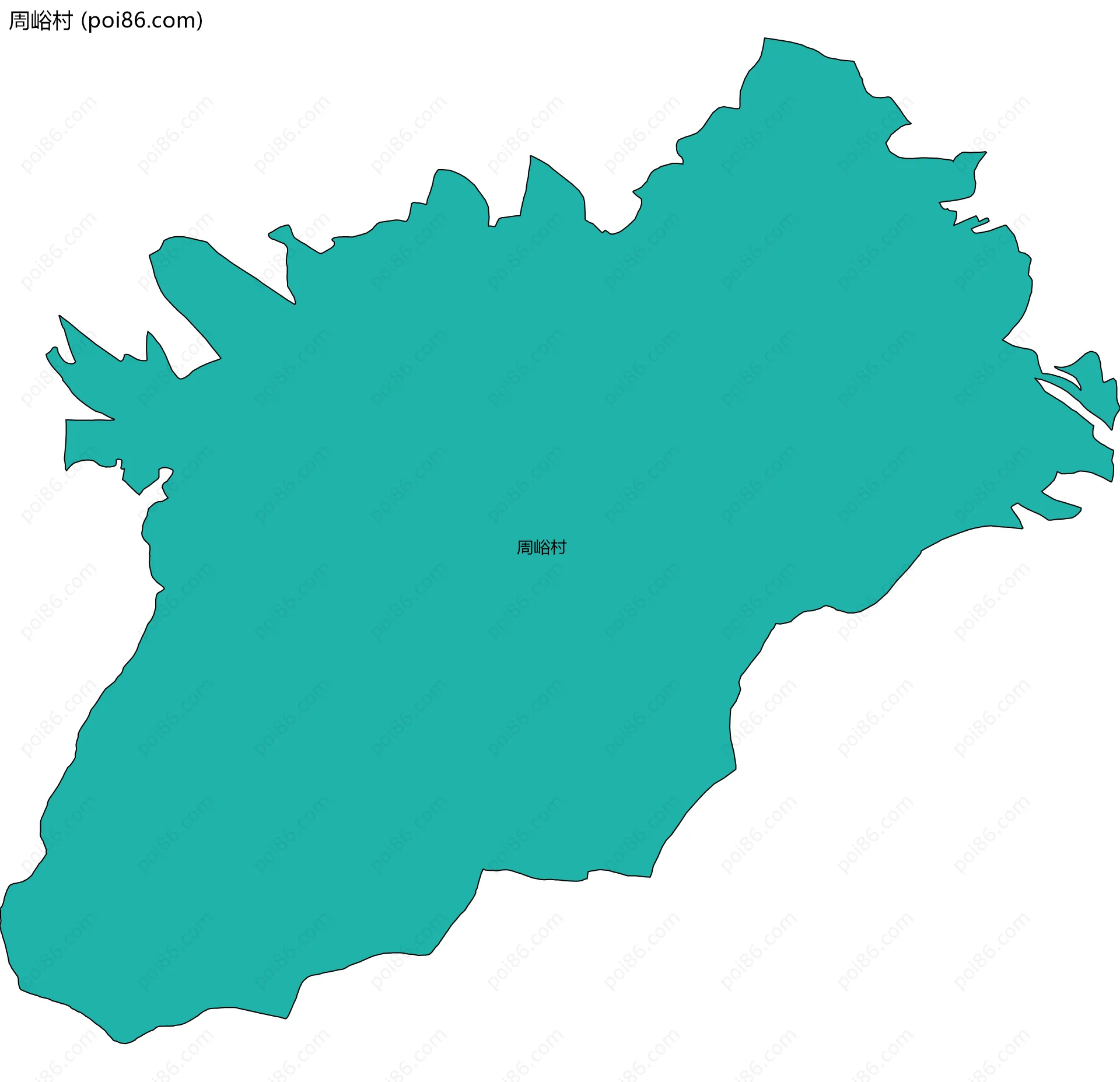 周峪村边界地图