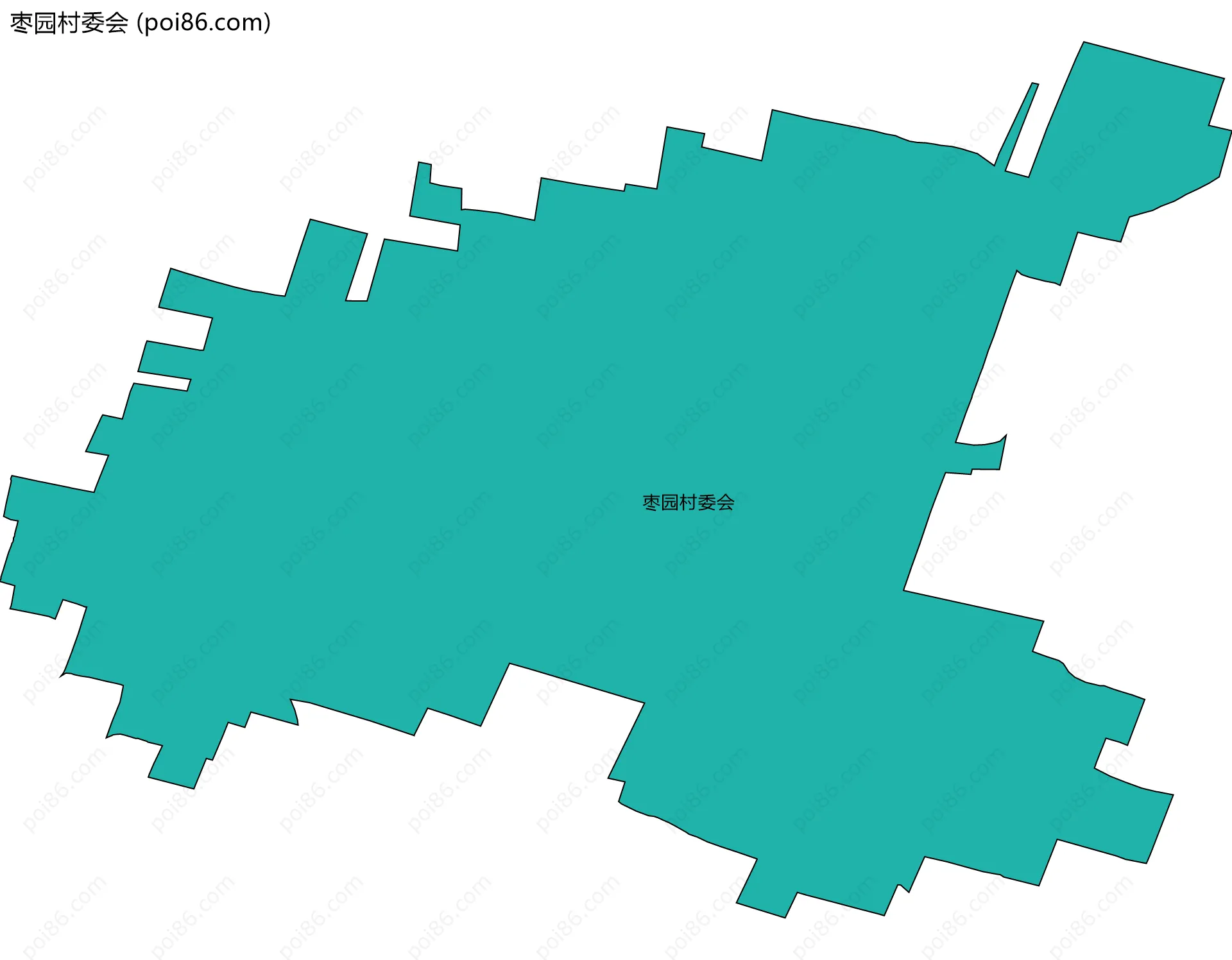 枣园村委会边界地图