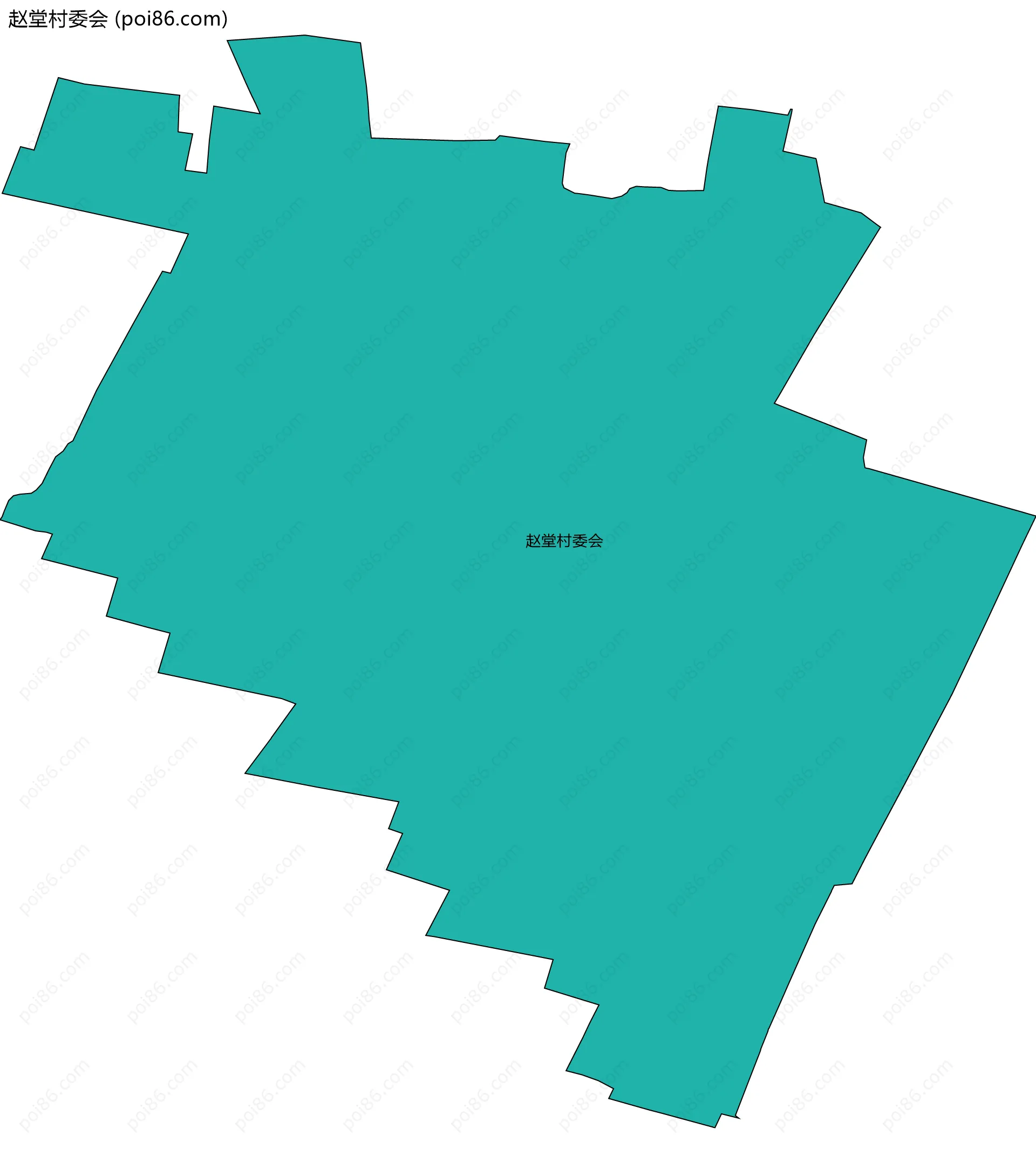 赵堂村委会边界地图