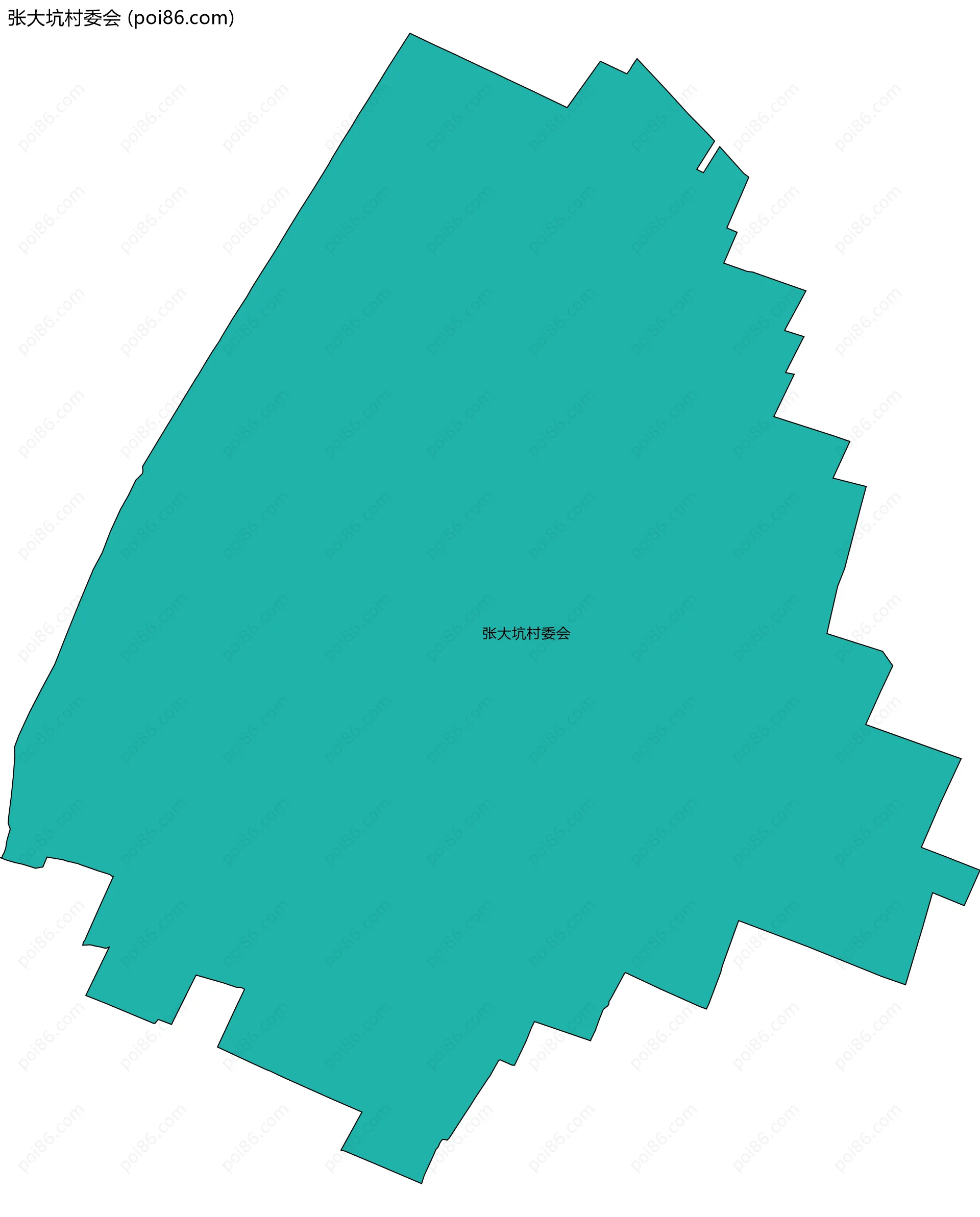 张大坑村委会边界地图