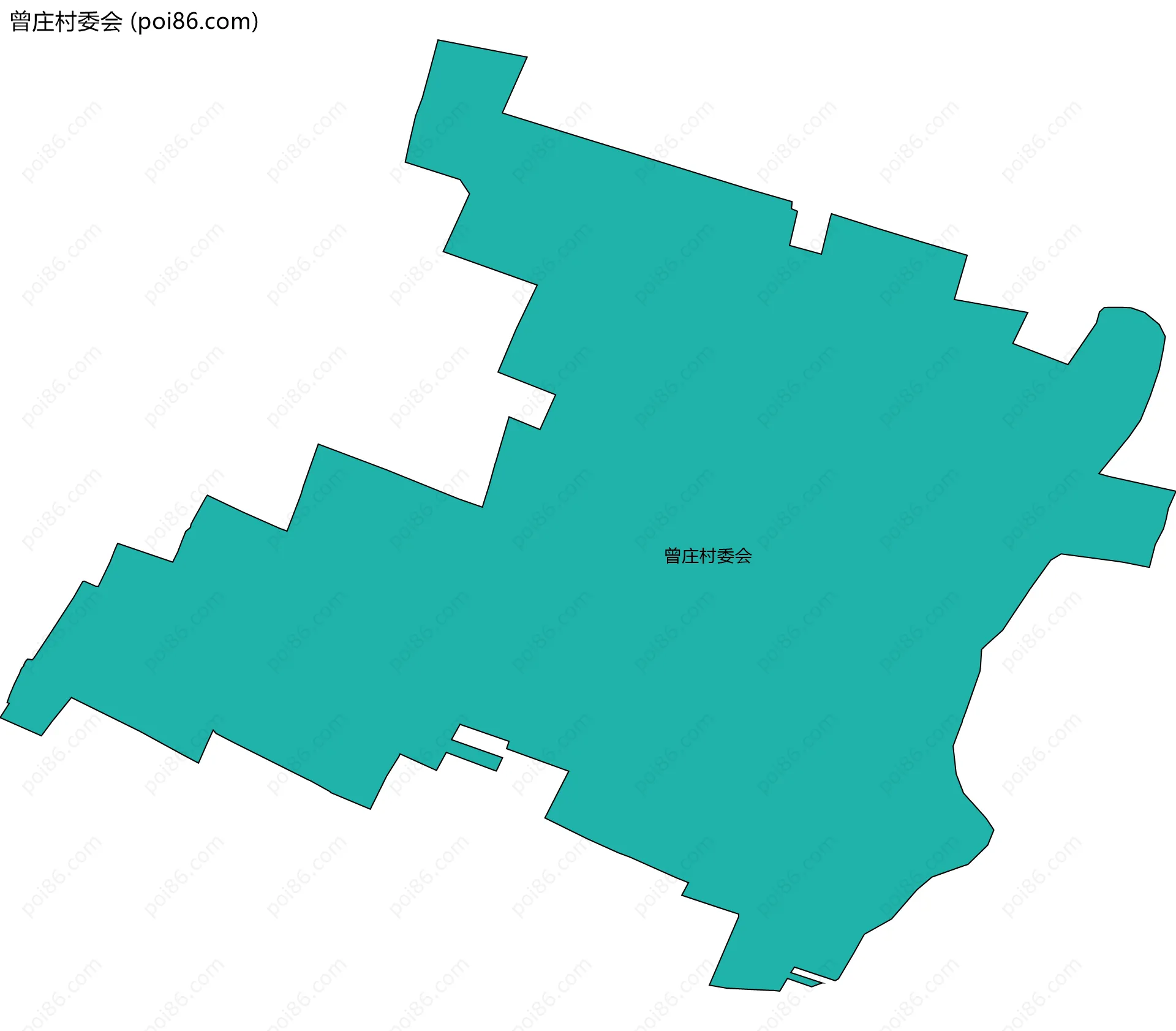 曾庄村委会边界地图