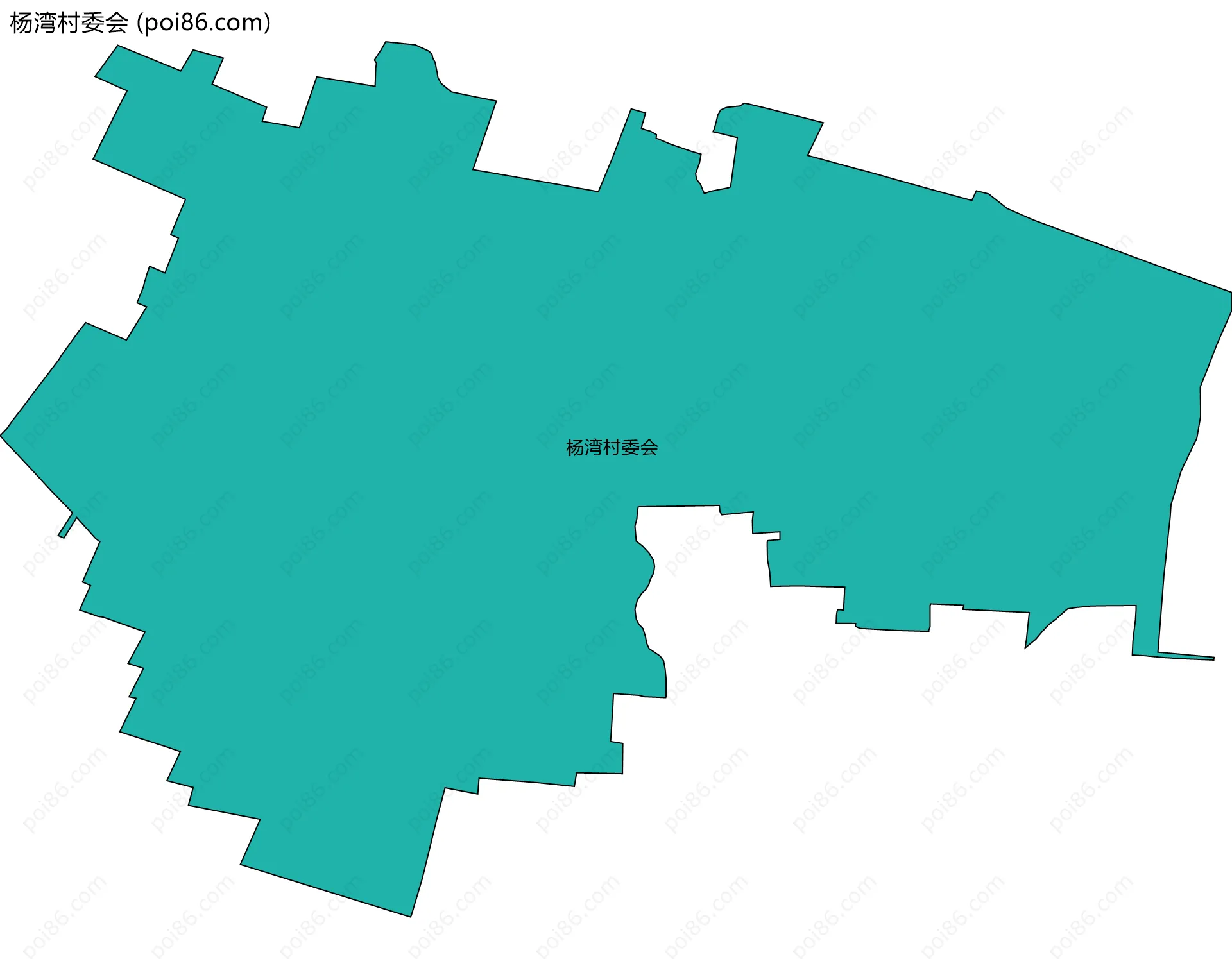 杨湾村委会边界地图