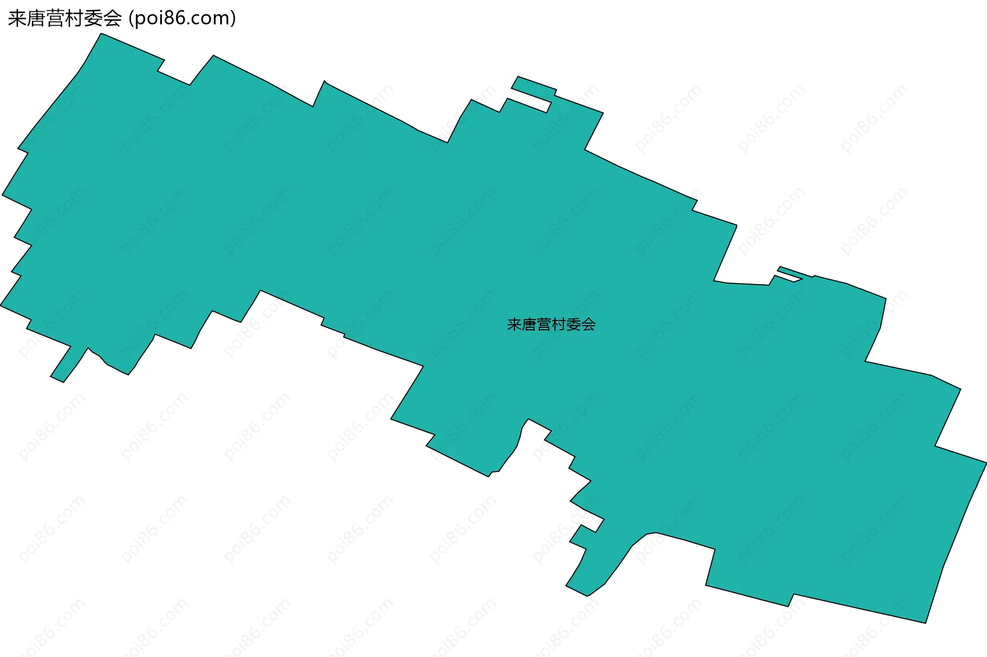 来唐营村委会边界地图