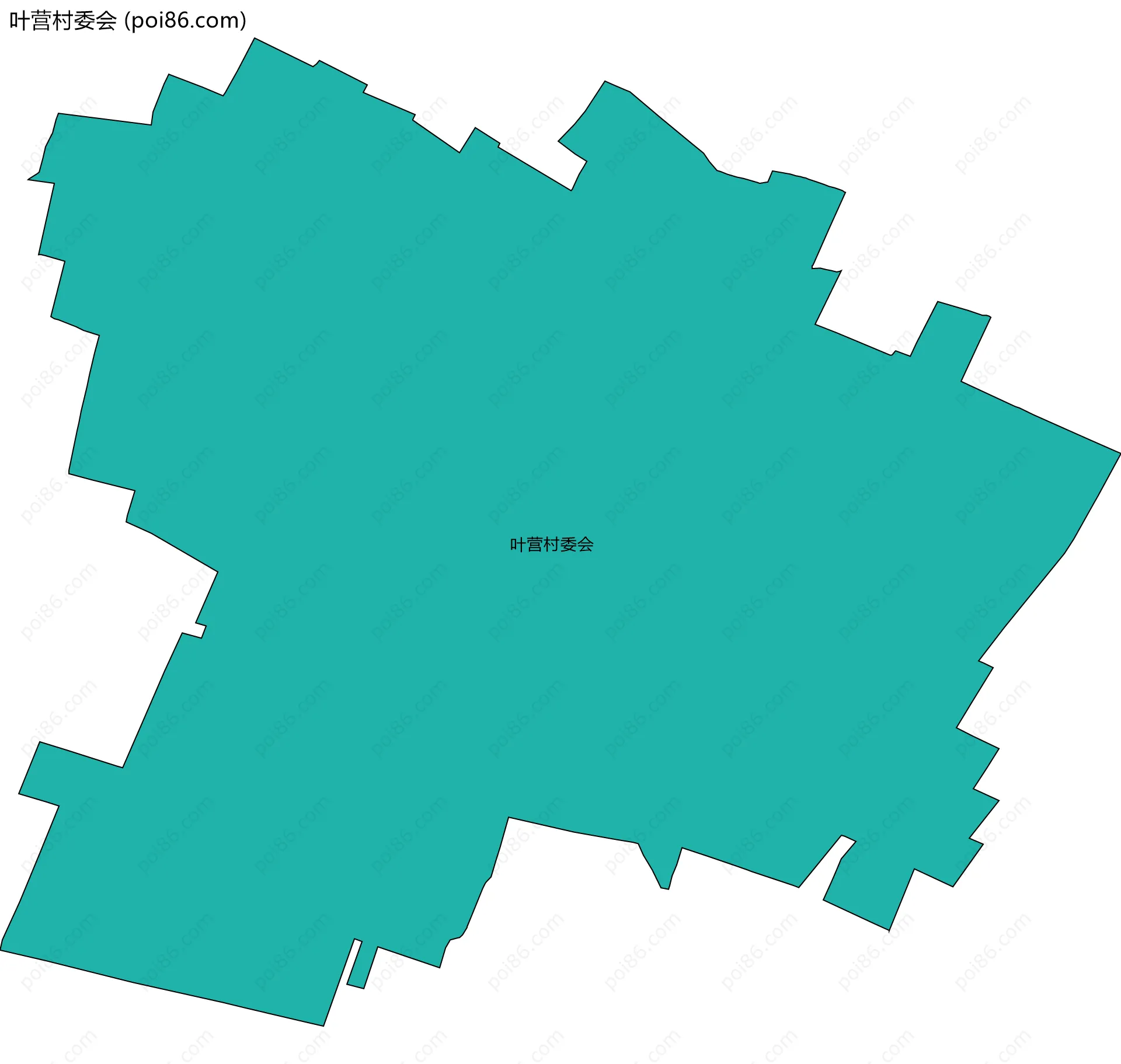 叶营村委会边界地图