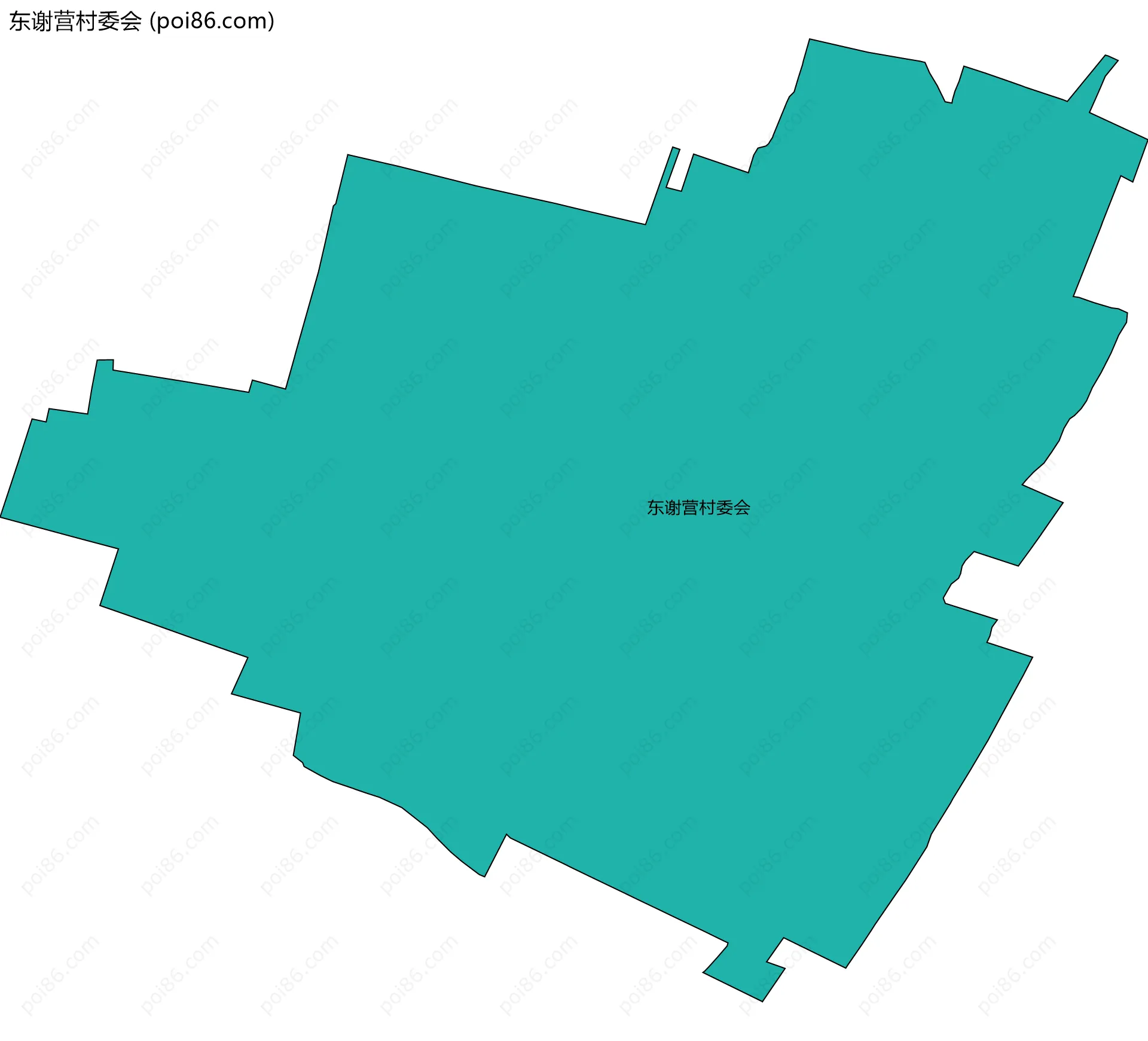 东谢营村委会边界地图