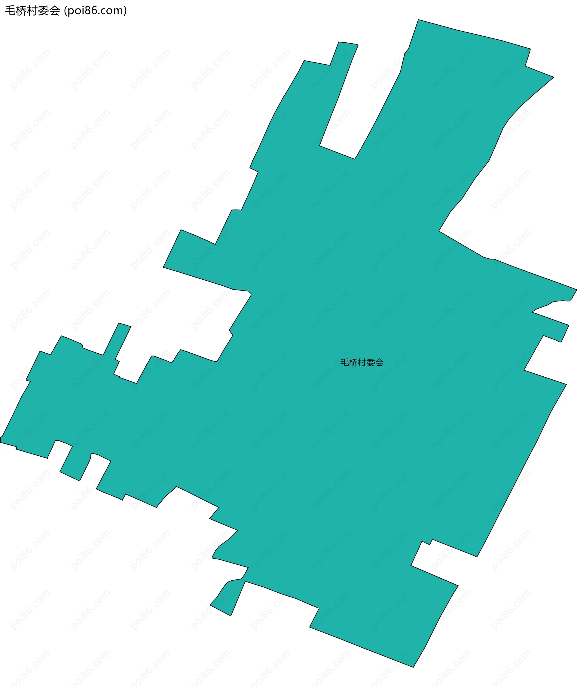 毛桥村委会边界地图