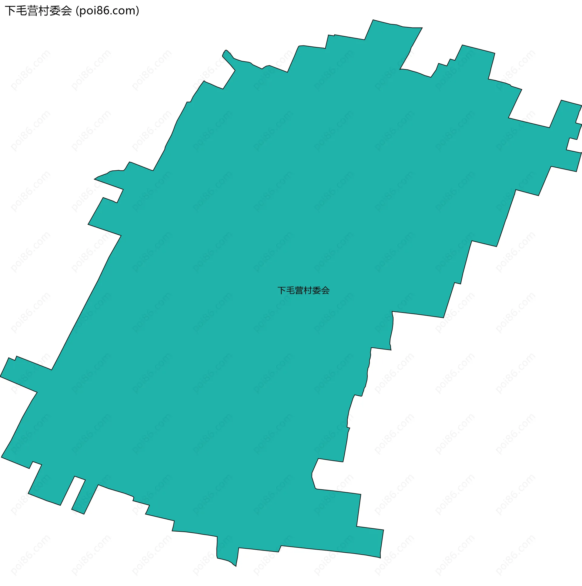 下毛营村委会边界地图