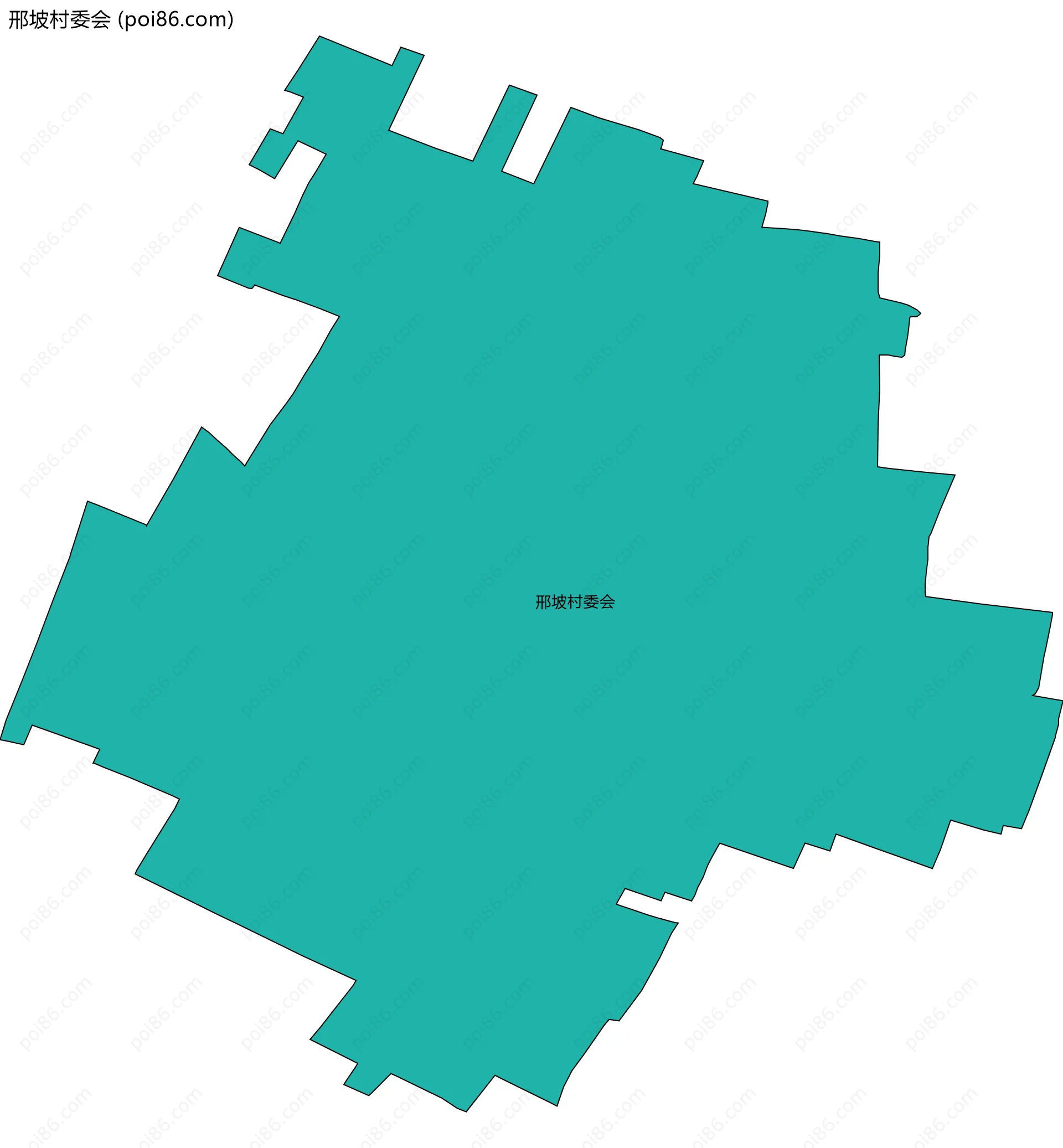 邢坡村委会边界地图