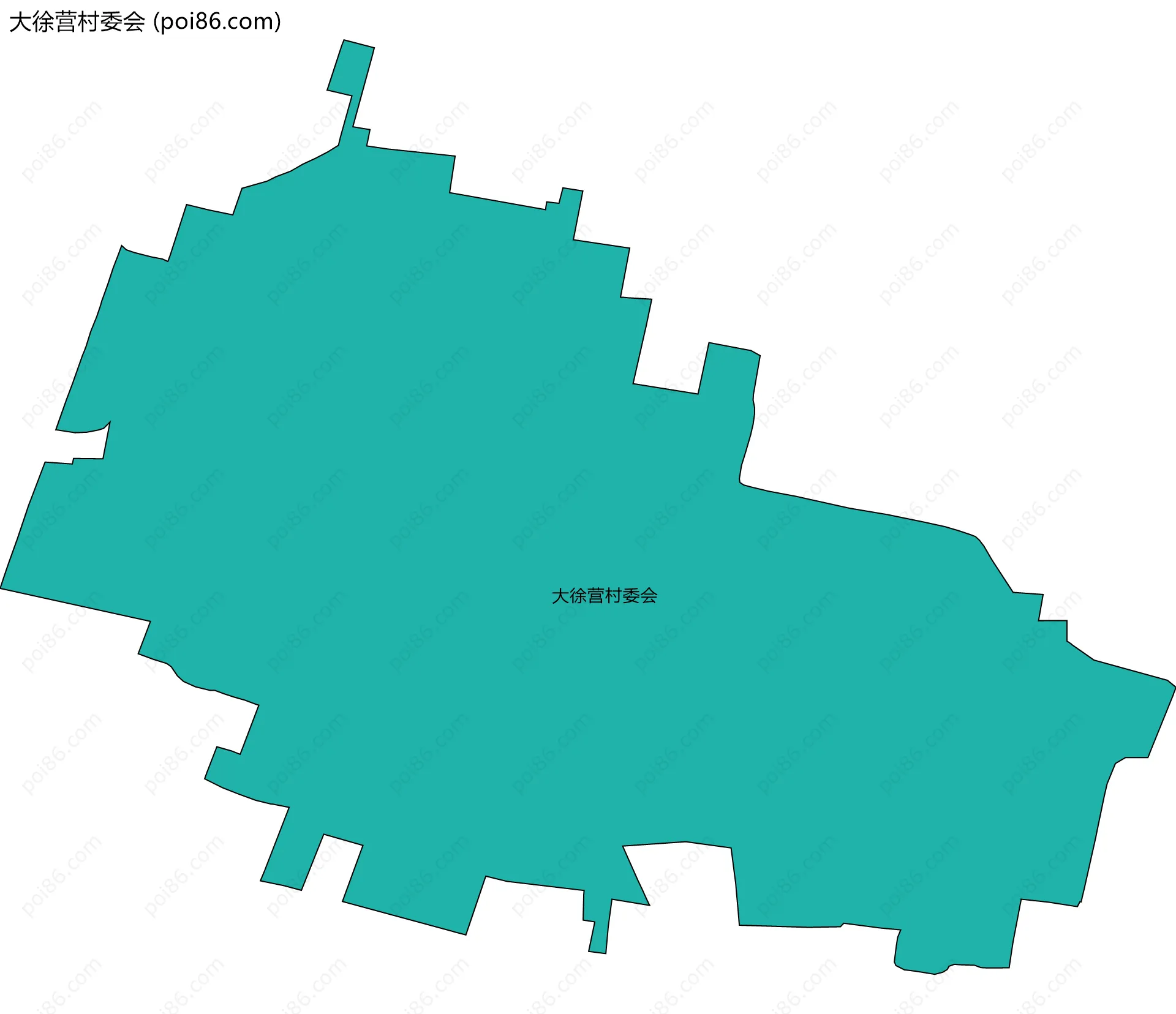 大徐营村委会边界地图