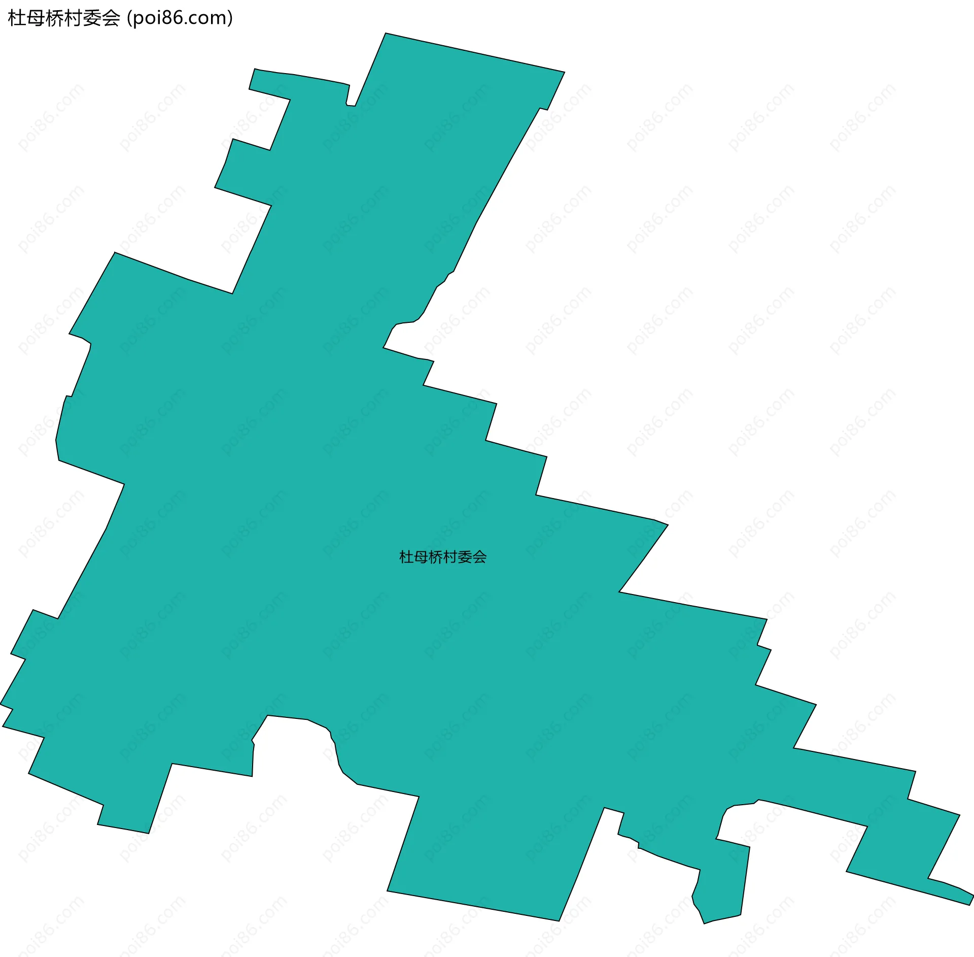 杜母桥村委会边界地图