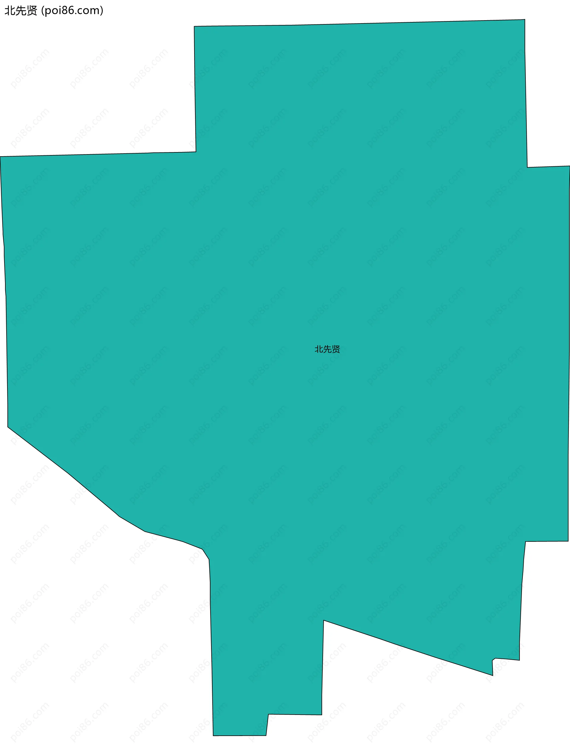 北先贤边界地图