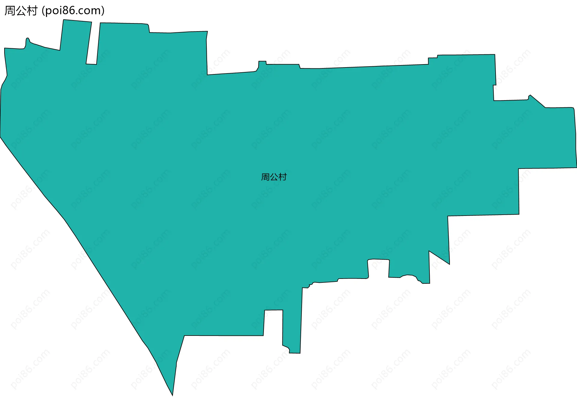 周公村边界地图