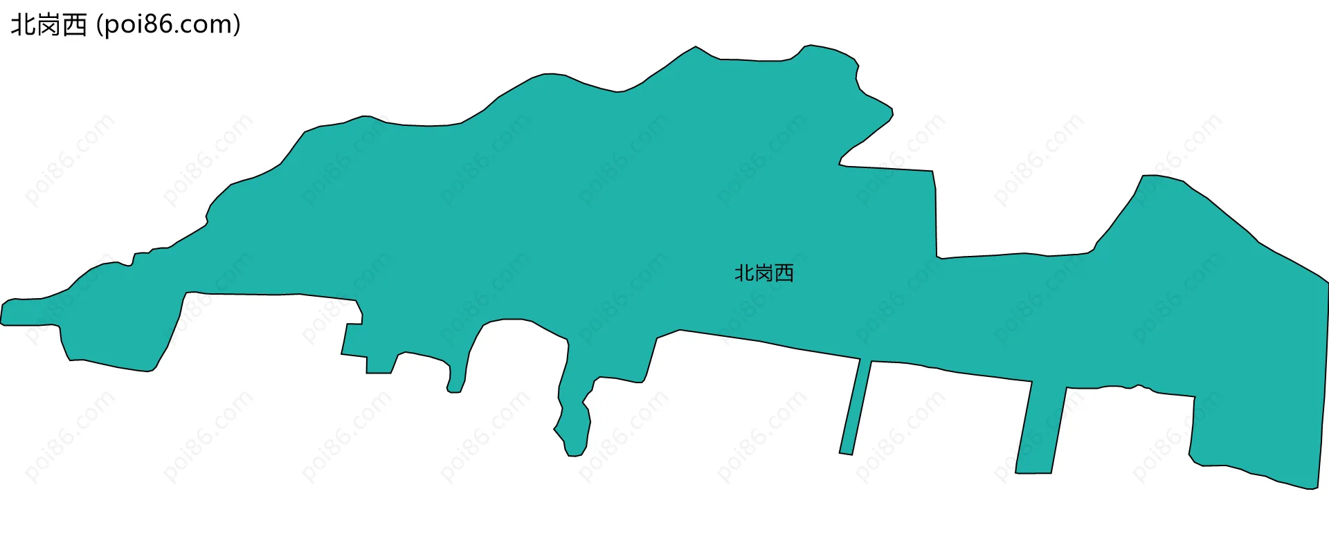 北岗西边界地图