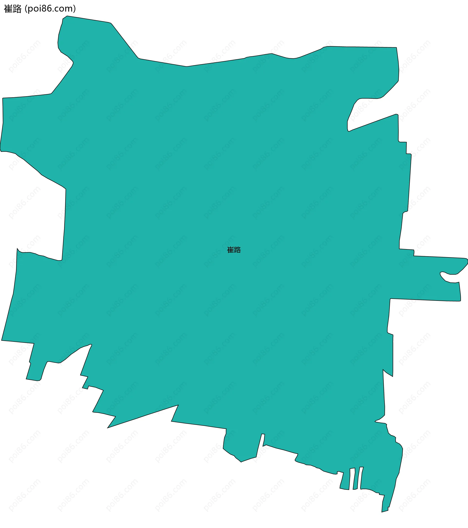 崔路边界地图
