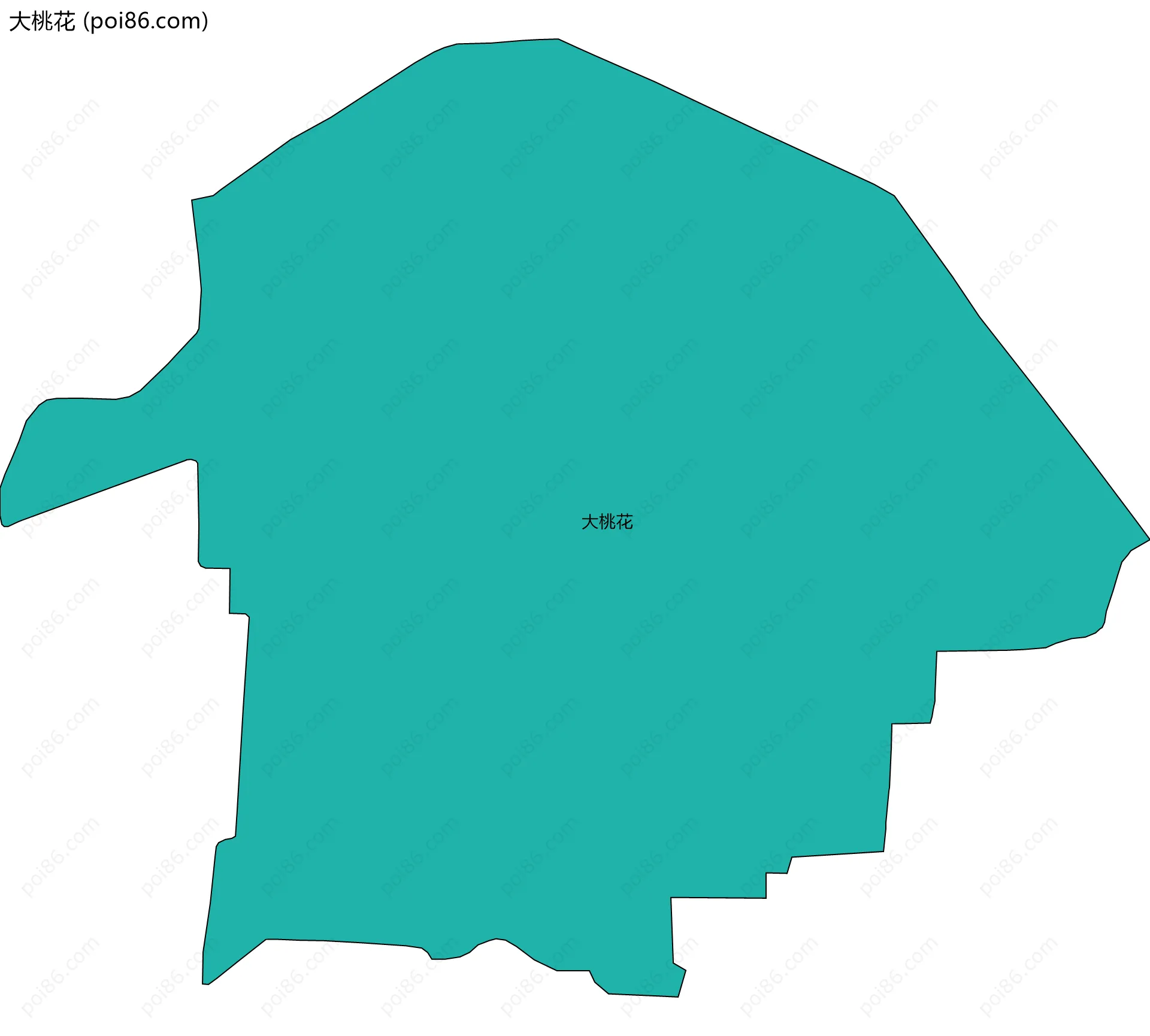 大桃花边界地图