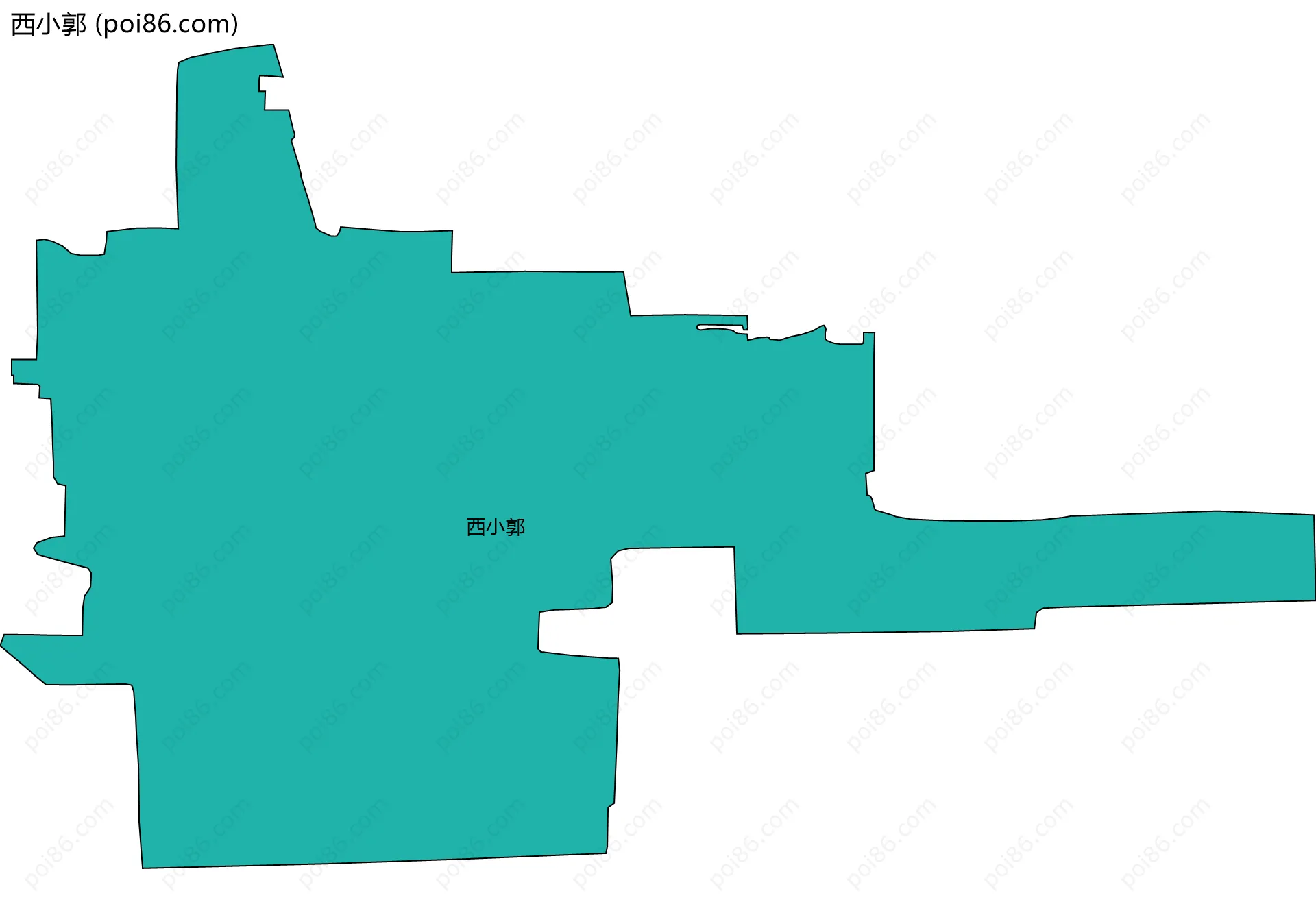 西小郭边界地图