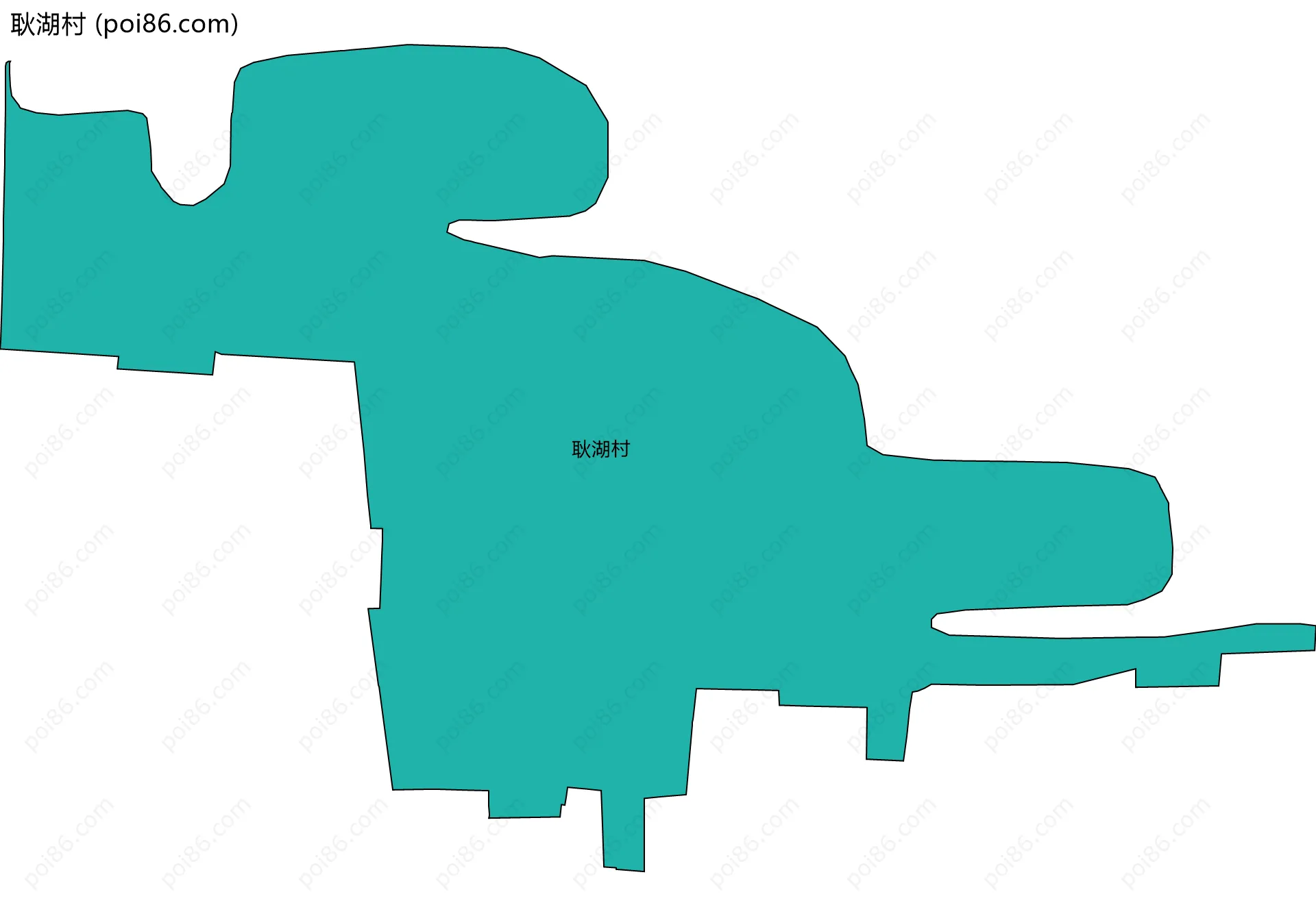 耿湖村边界地图
