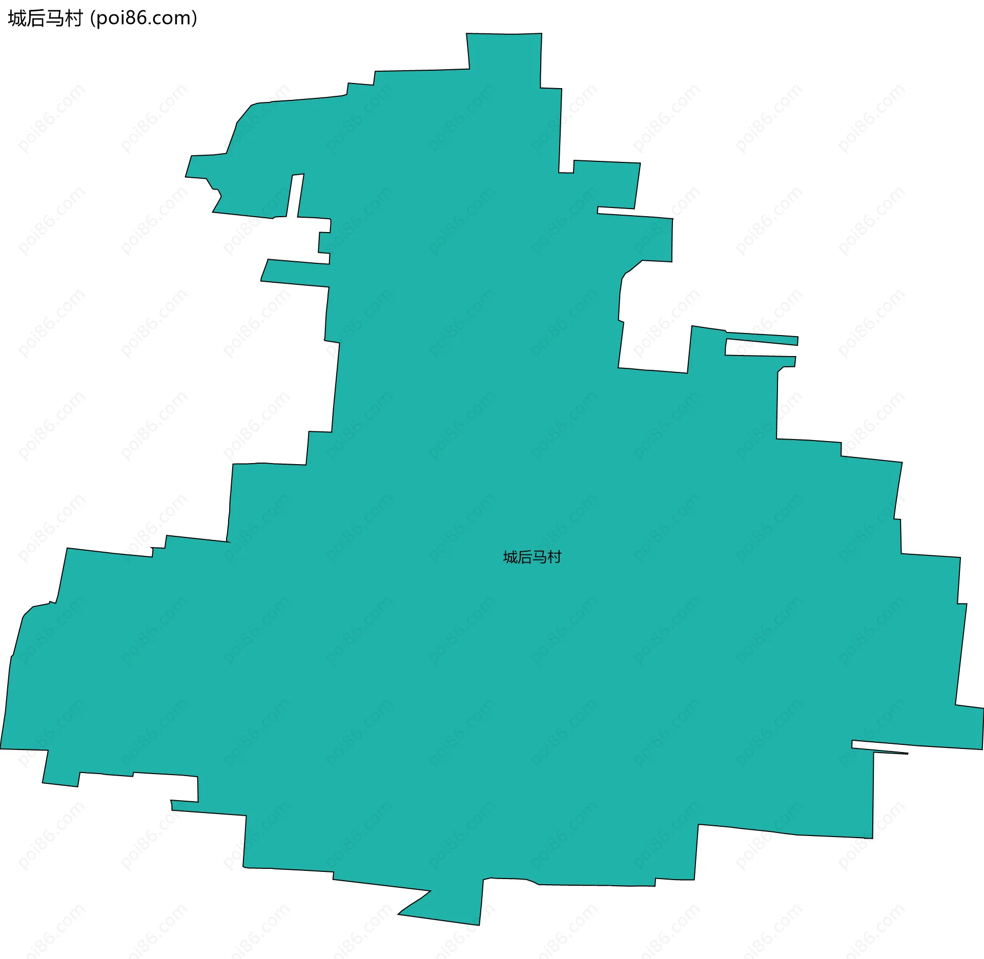 城后马村边界地图