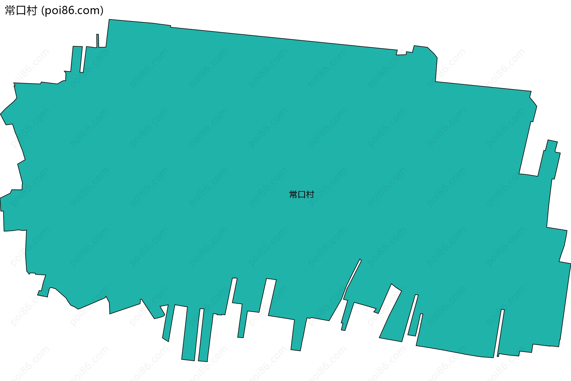 常口村边界地图