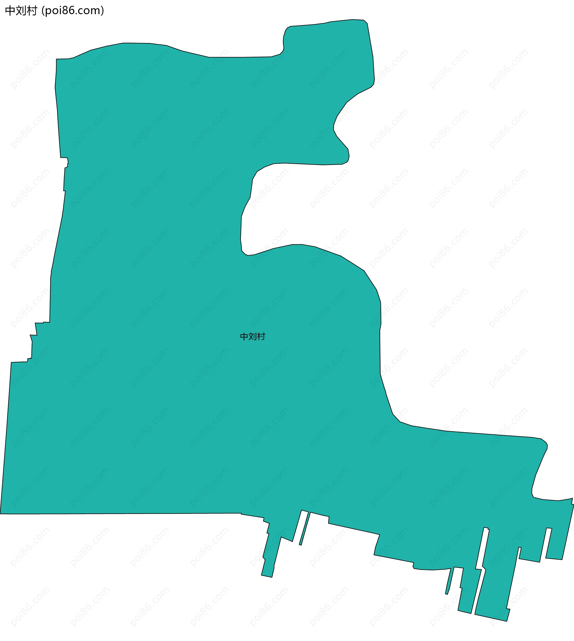 中刘村边界地图