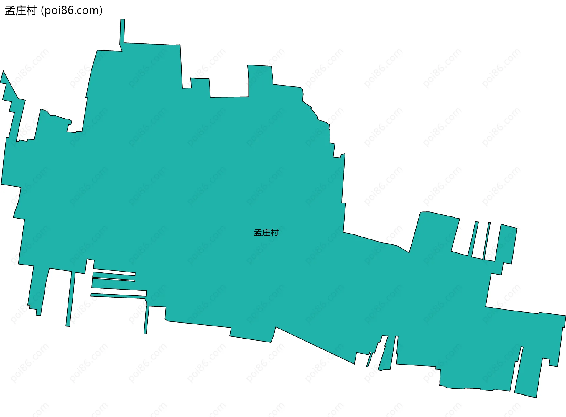 孟庄村边界地图