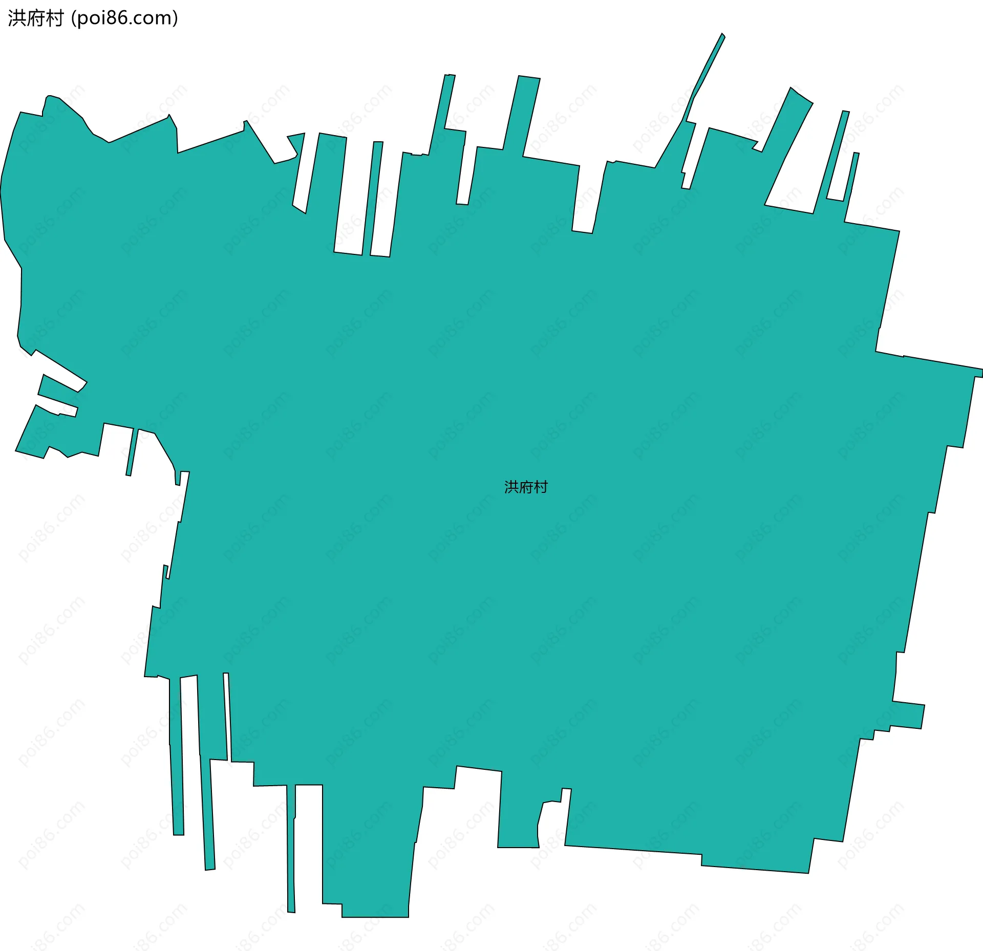 洪府村边界地图