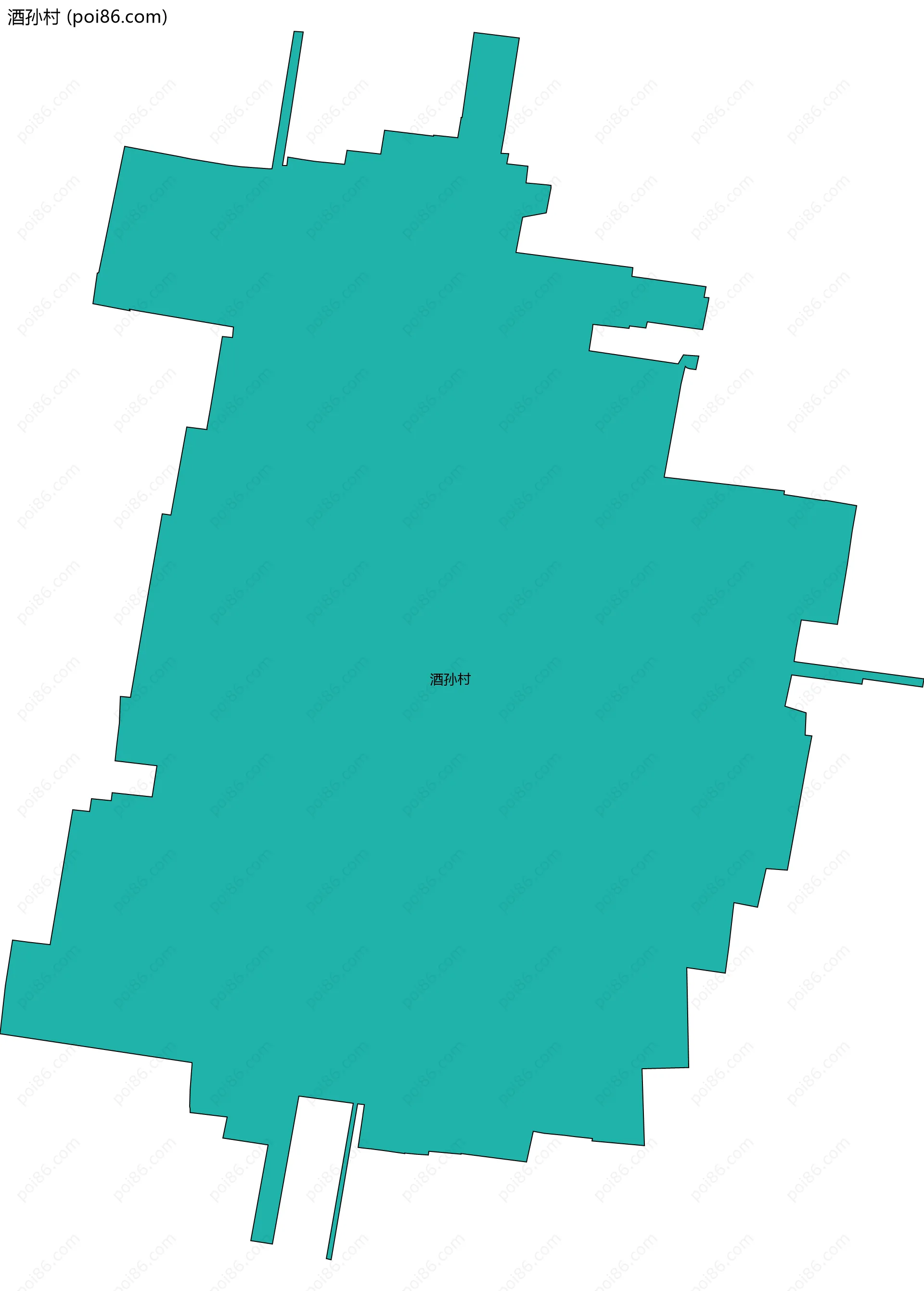 酒孙村边界地图