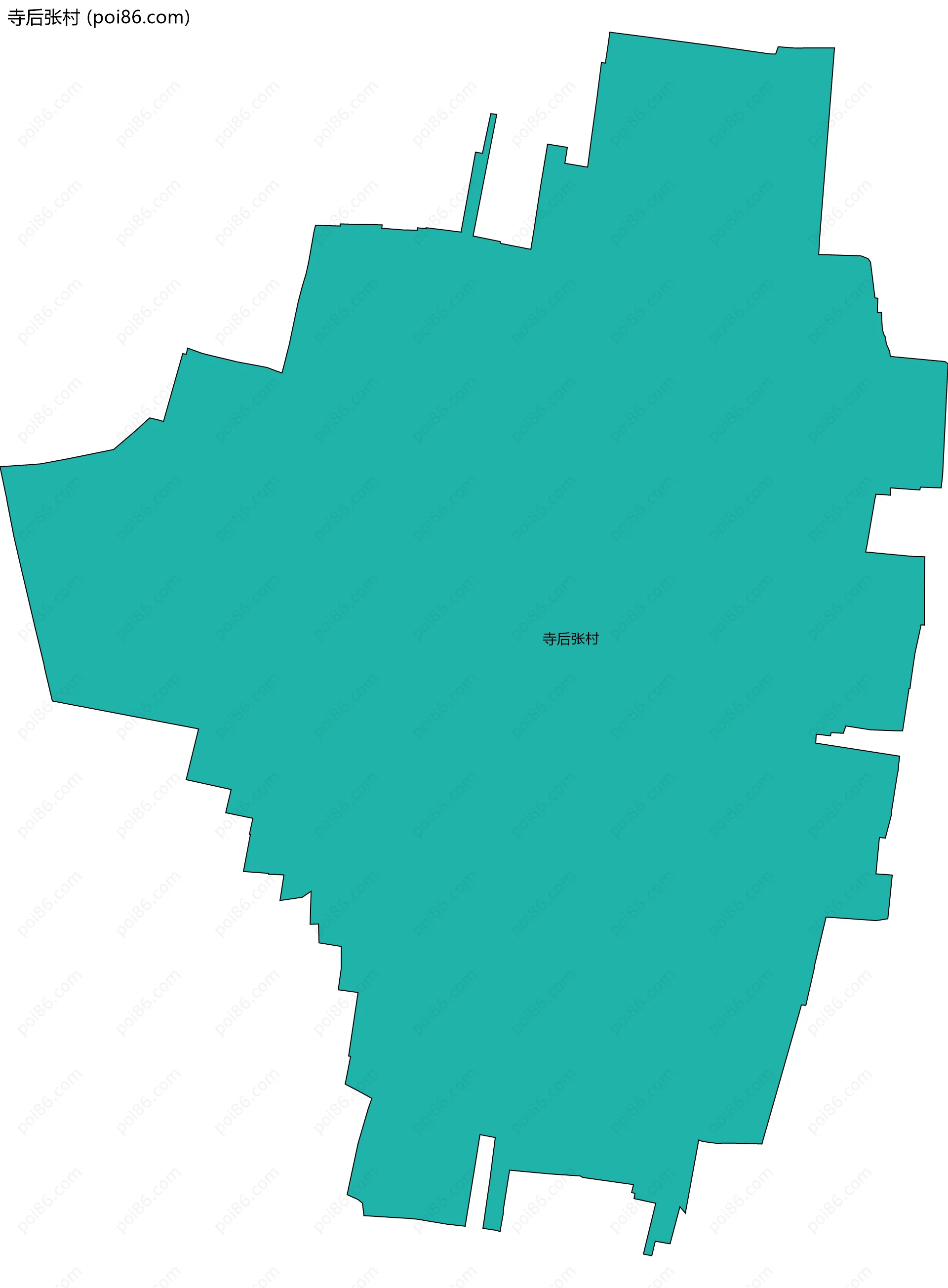 寺后张村边界地图