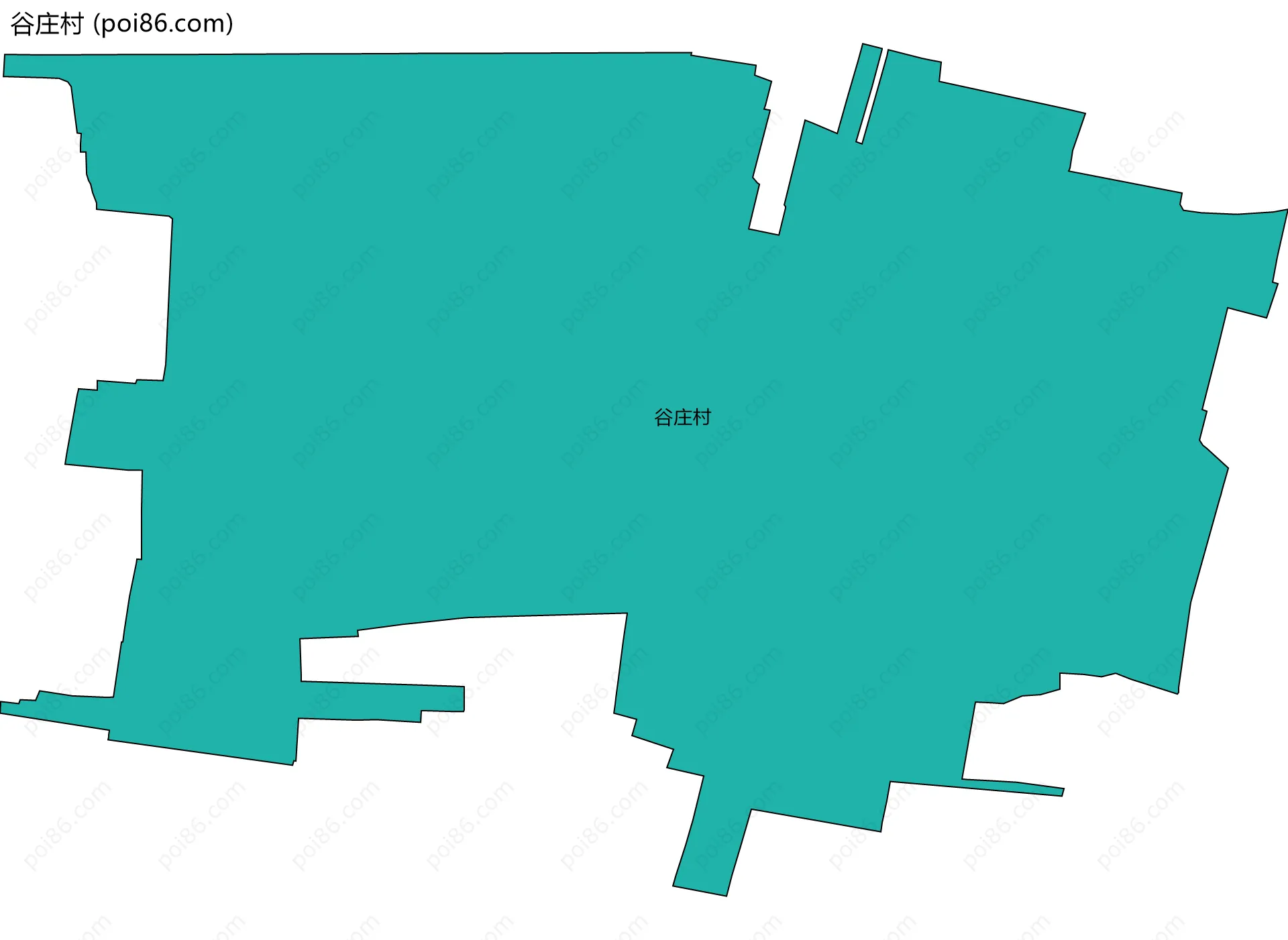 谷庄村边界地图
