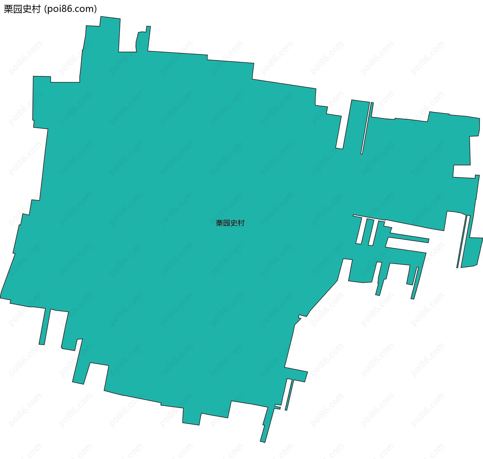 栗园史村边界地图