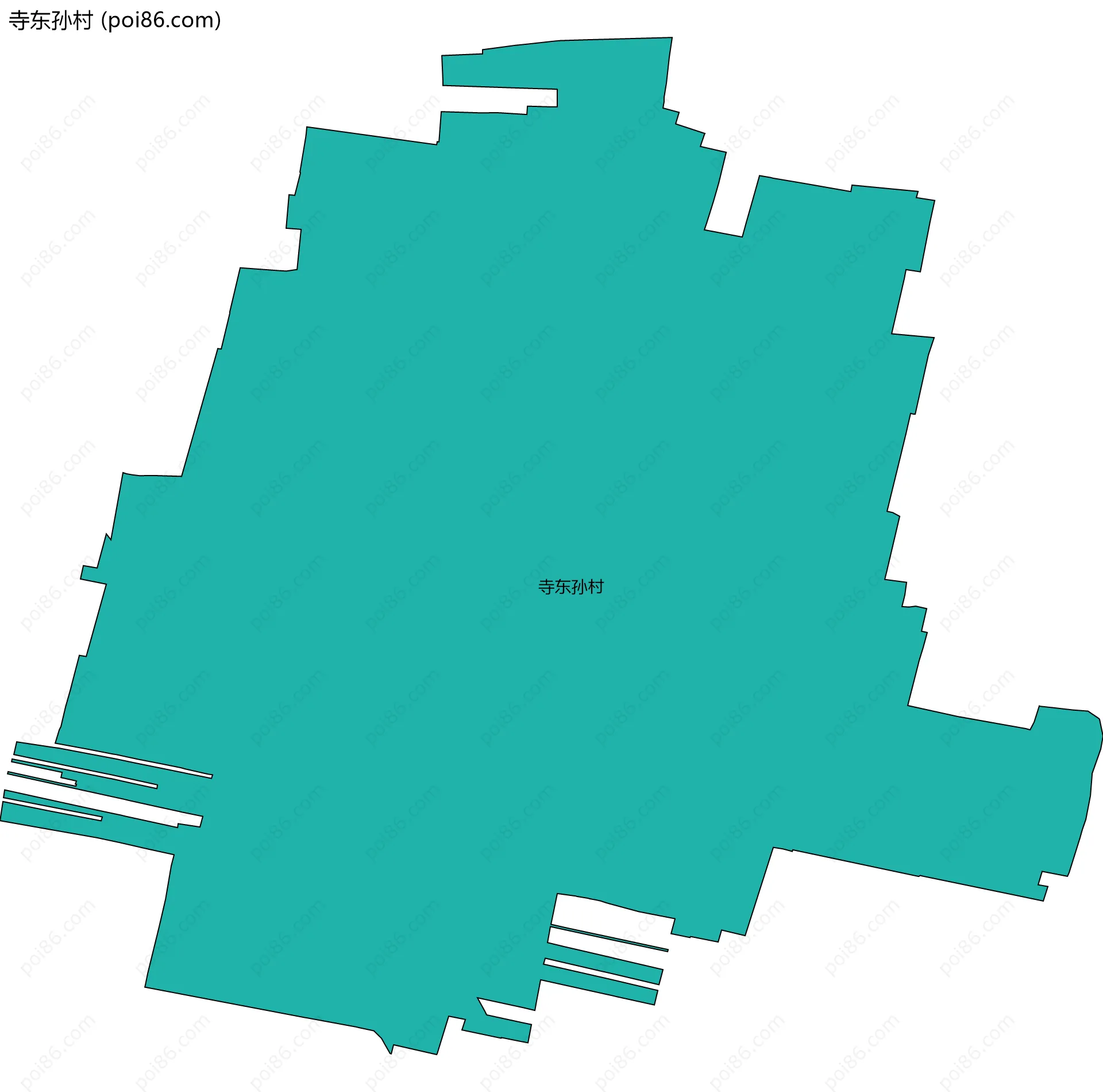 寺东孙村边界地图