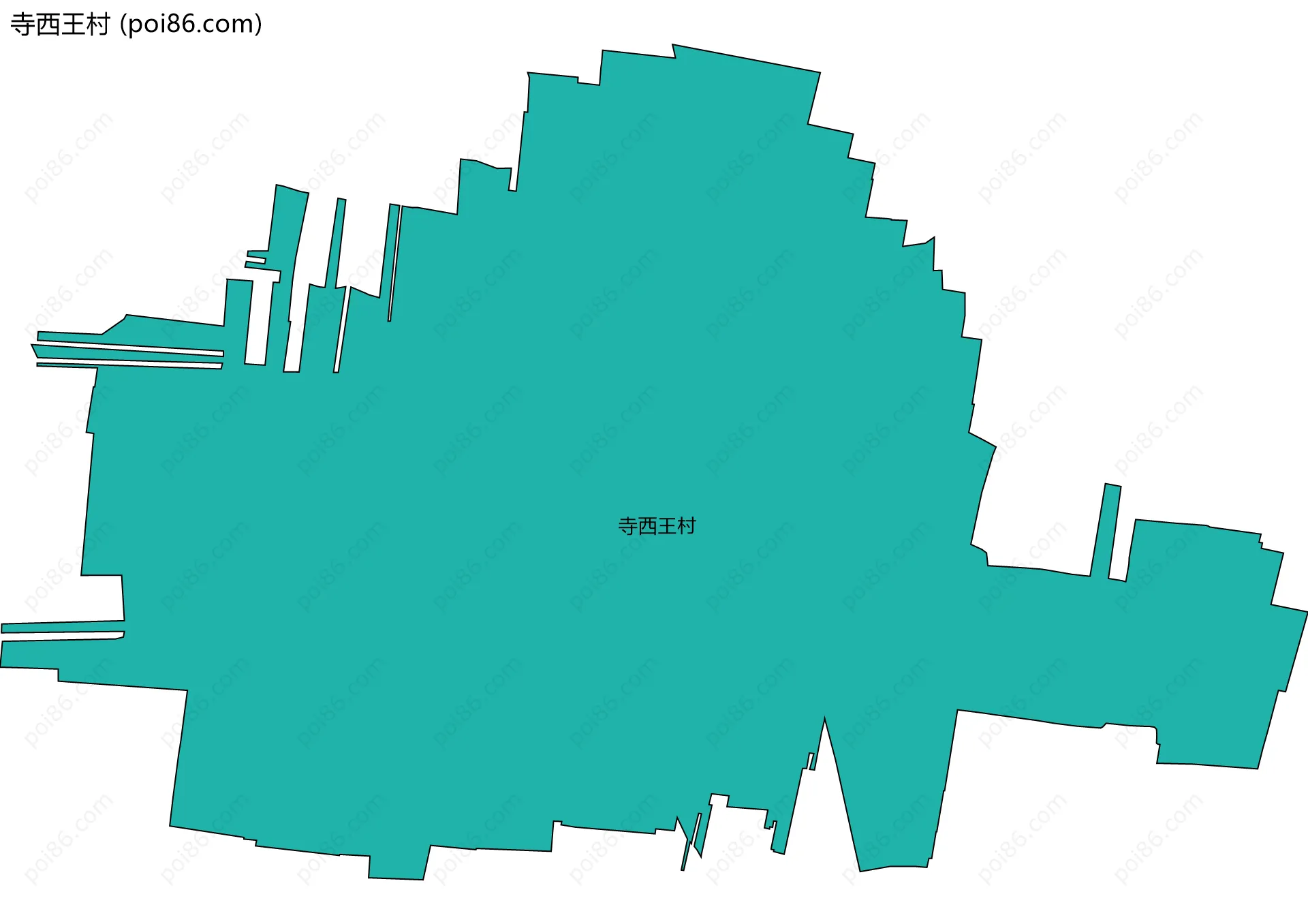 寺西王村边界地图