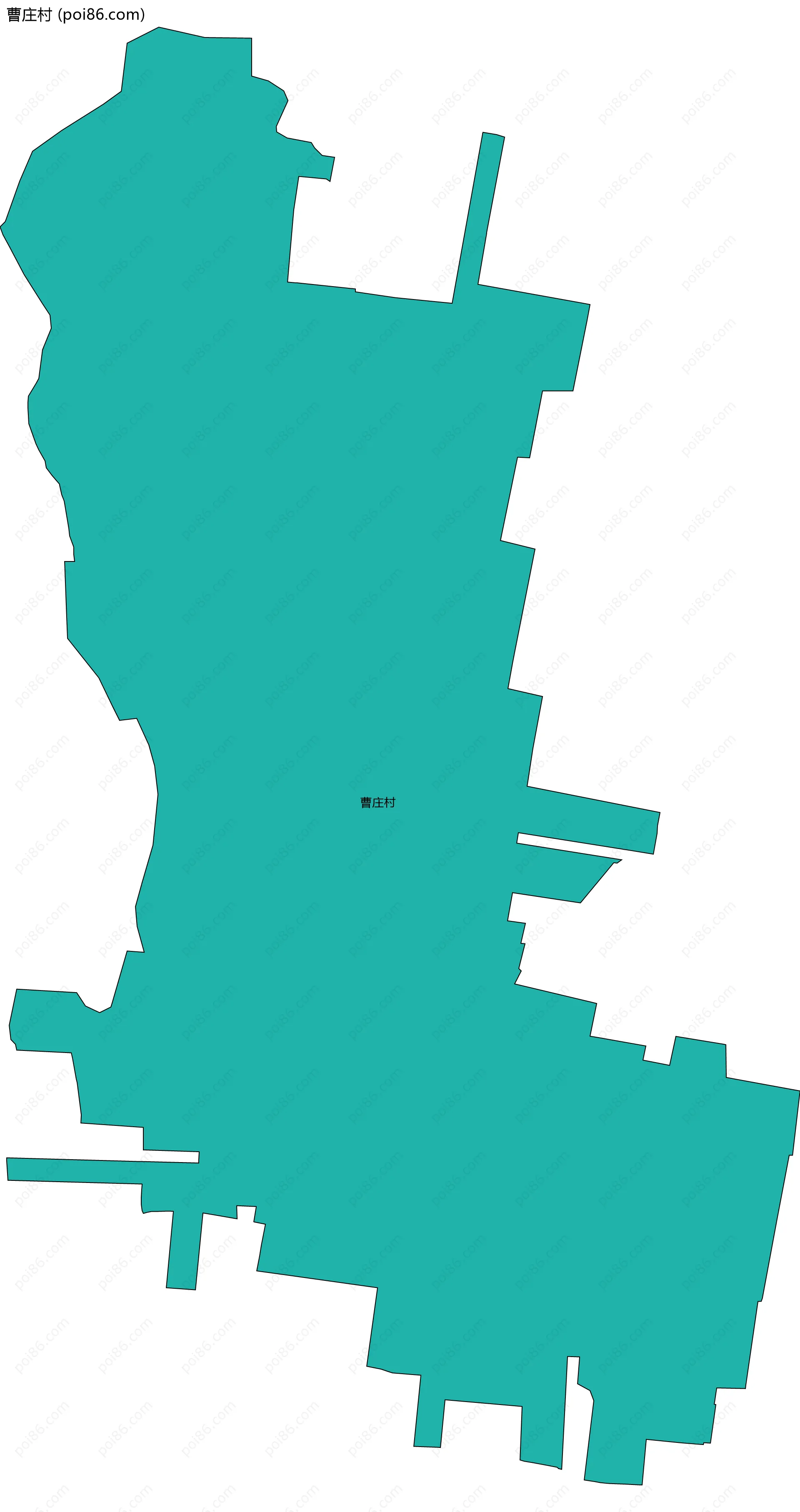 曹庄村边界地图