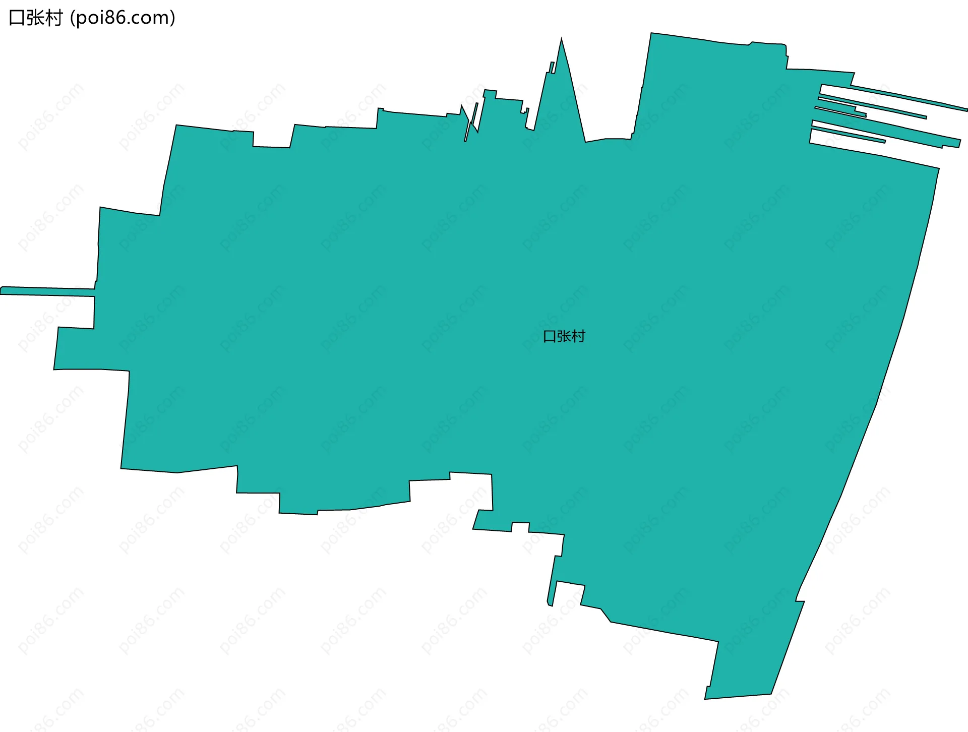 口张村边界地图