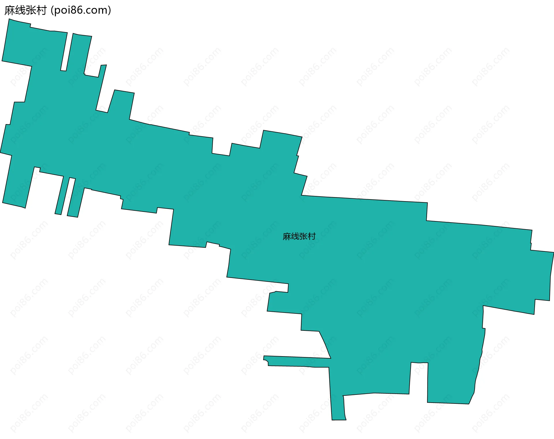 麻线张村边界地图
