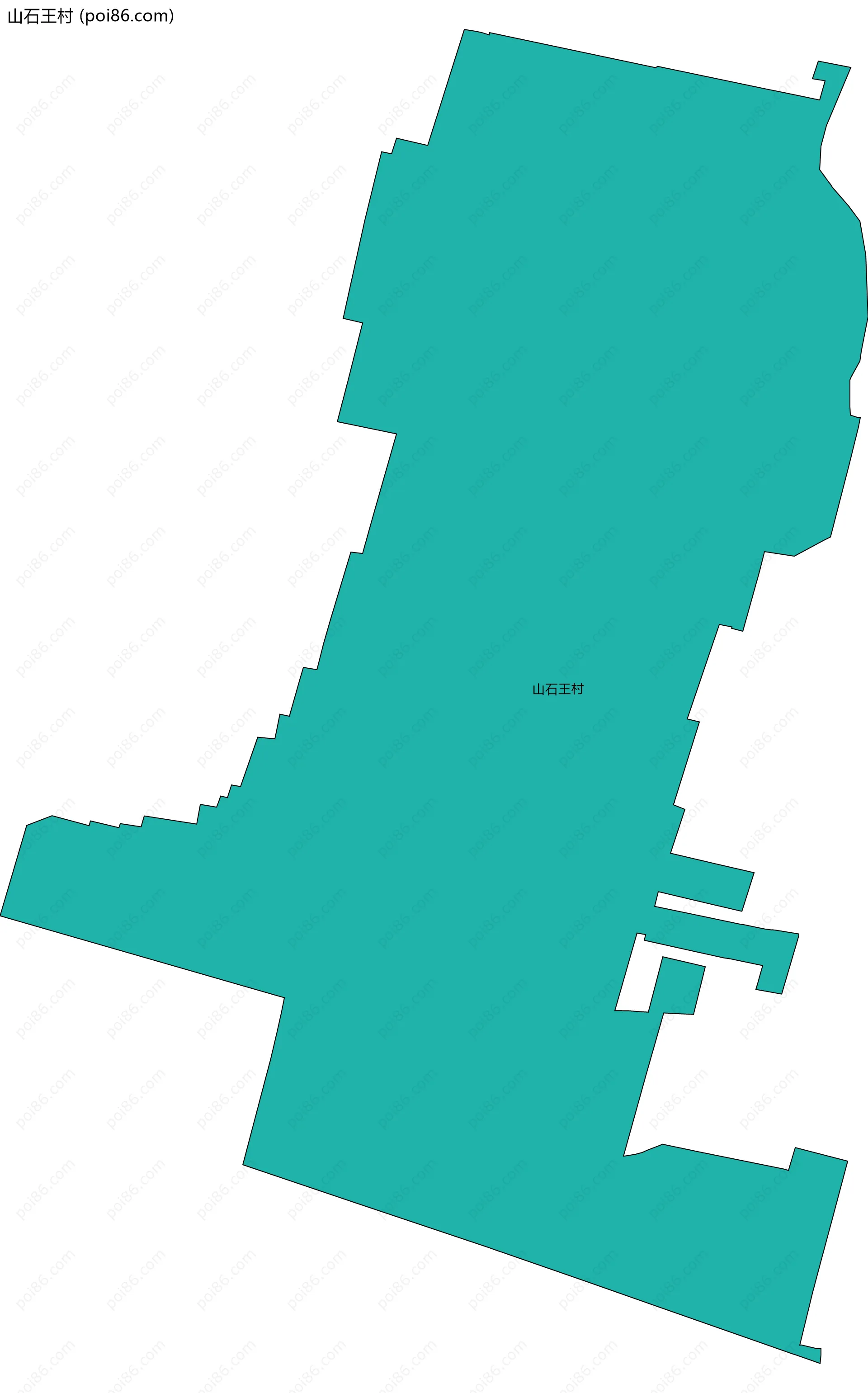 山石王村边界地图
