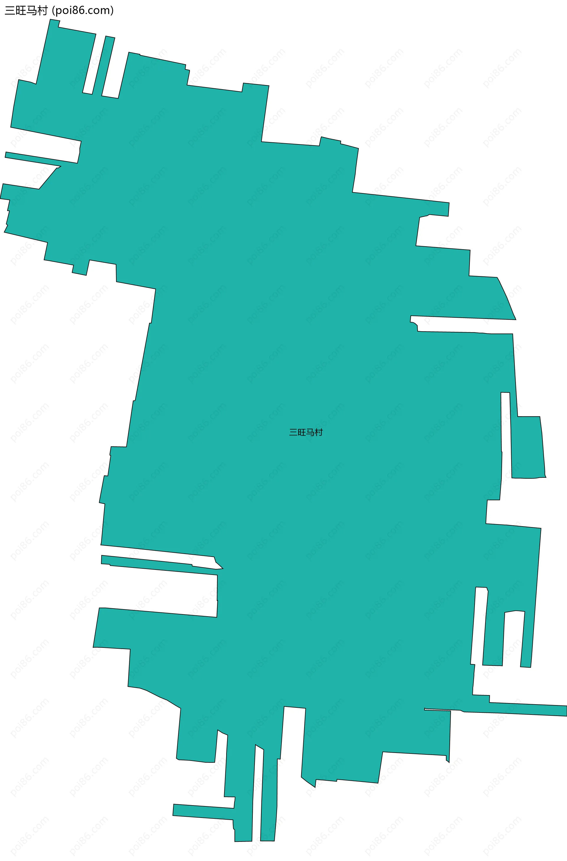 三旺马村边界地图