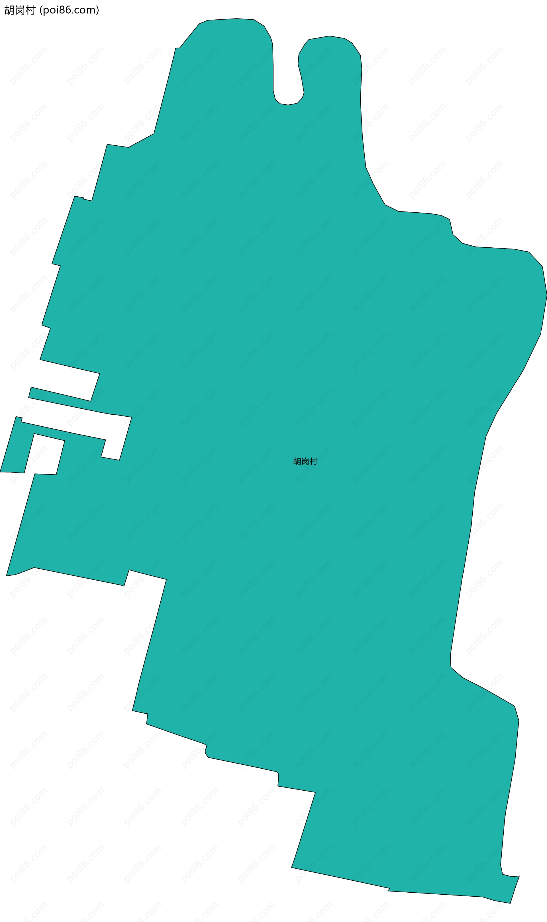 胡岗村边界地图