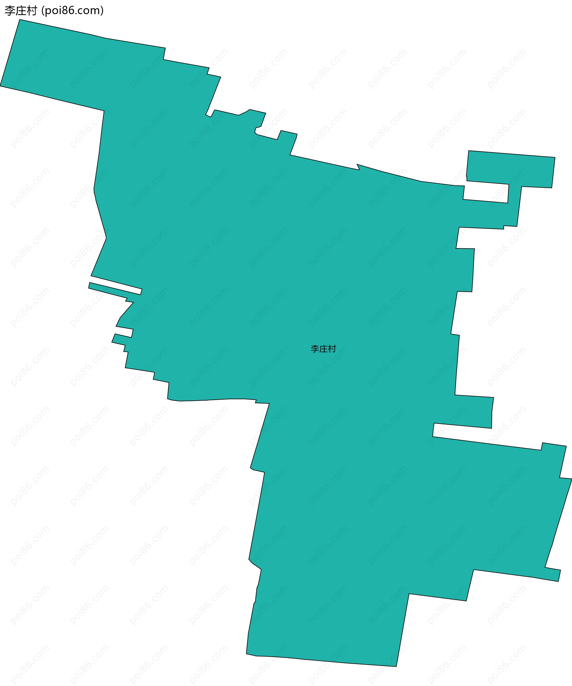 李庄村边界地图