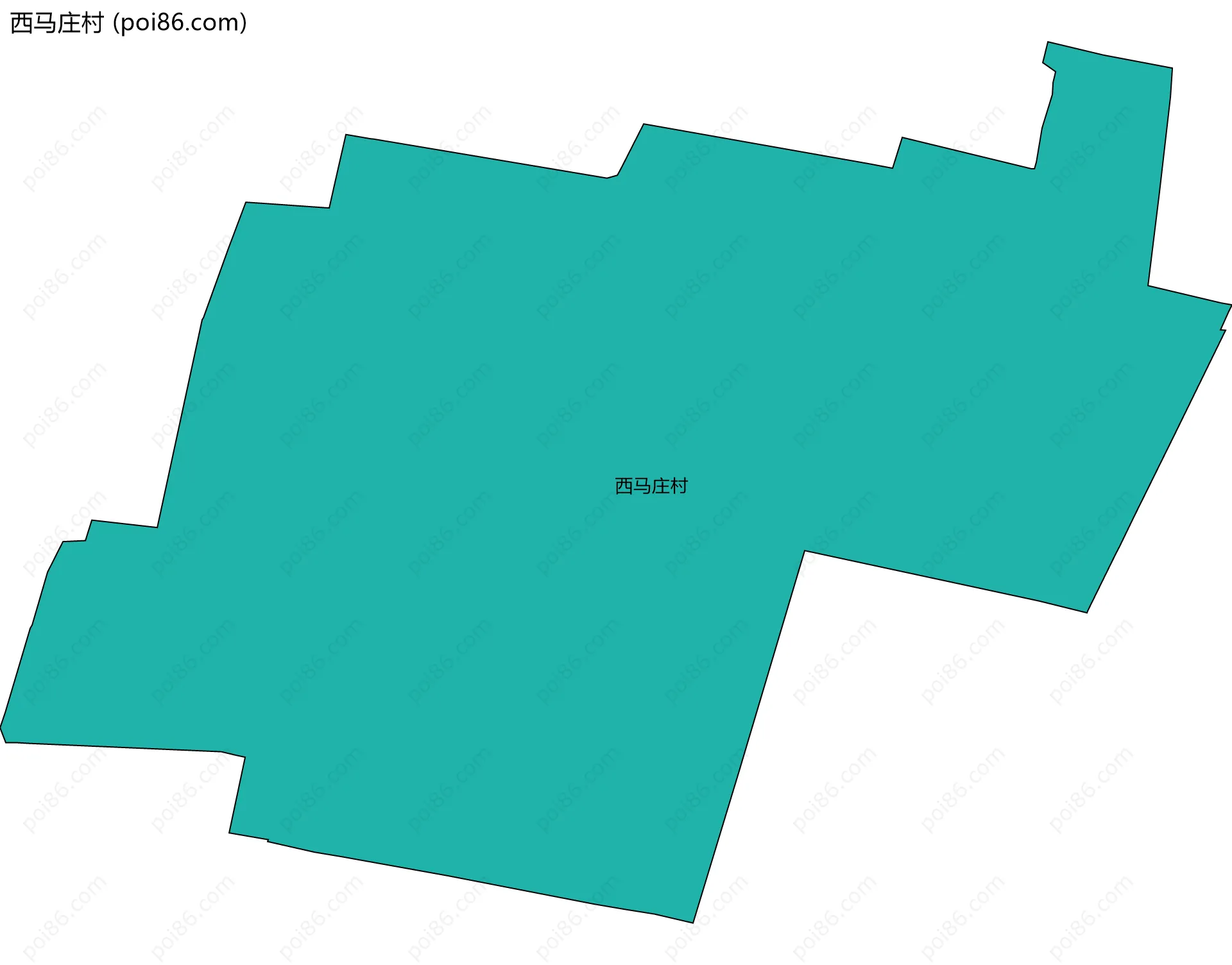 西马庄村边界地图