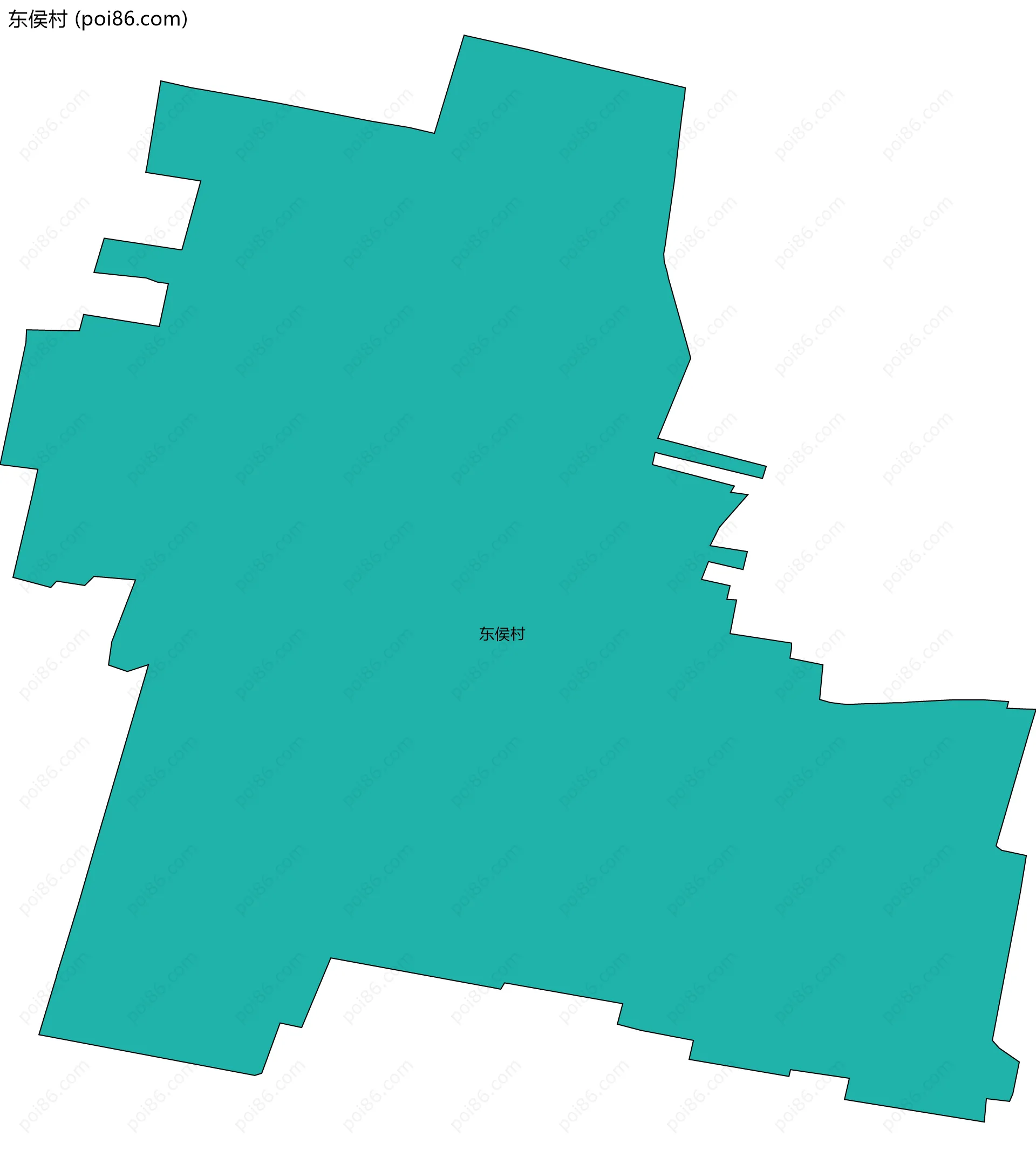 东侯村边界地图