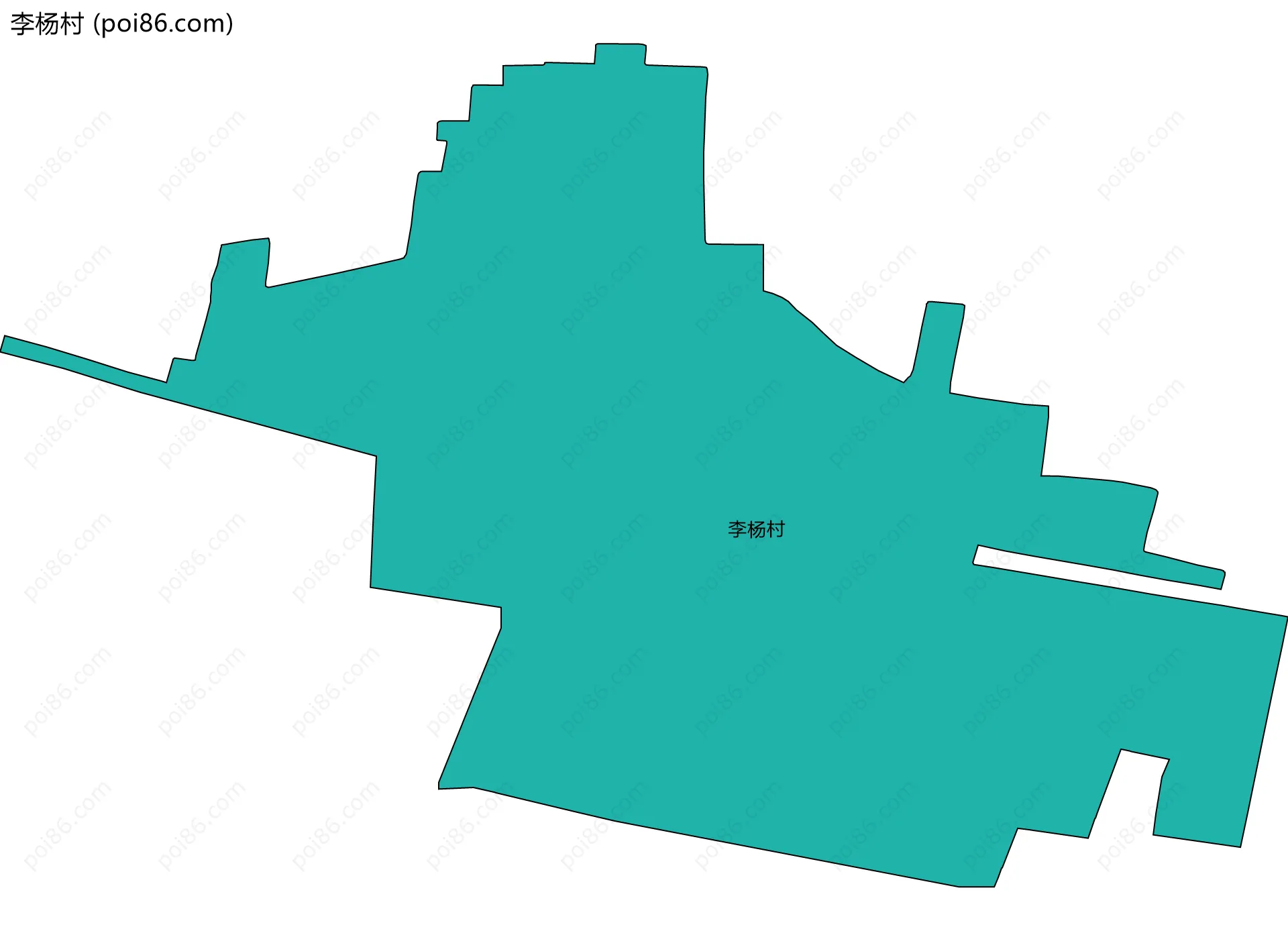 李杨村边界地图