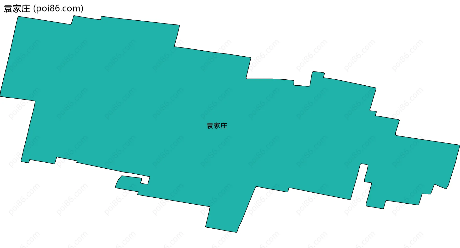 袁家庄边界地图