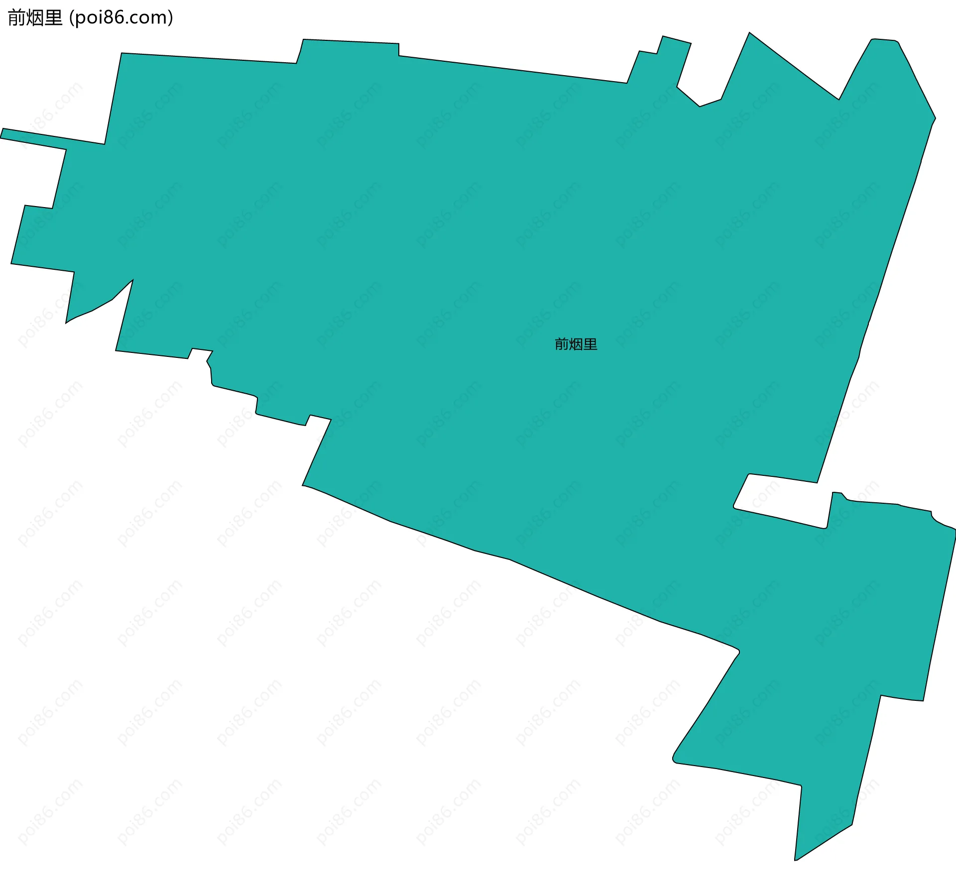 前烟里边界地图