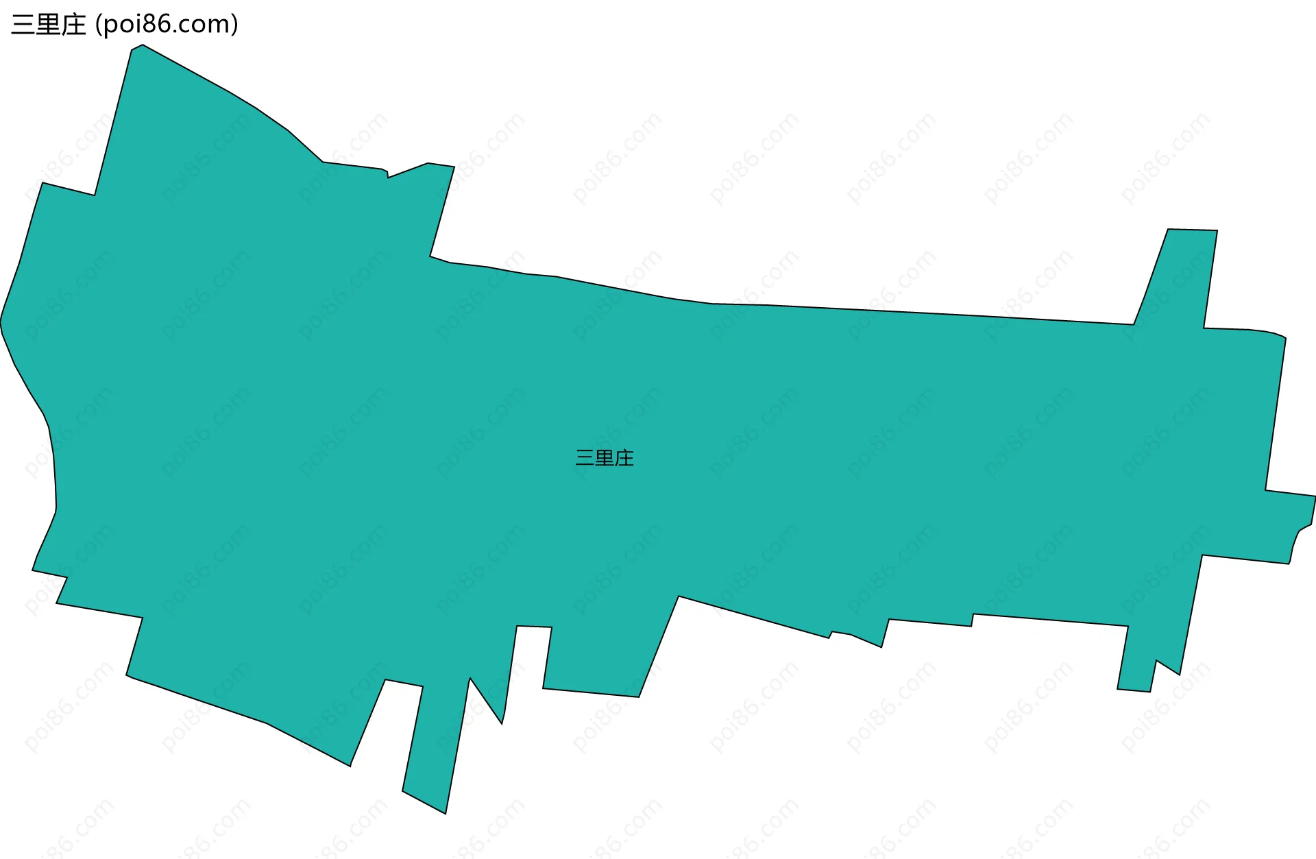 三里庄边界地图
