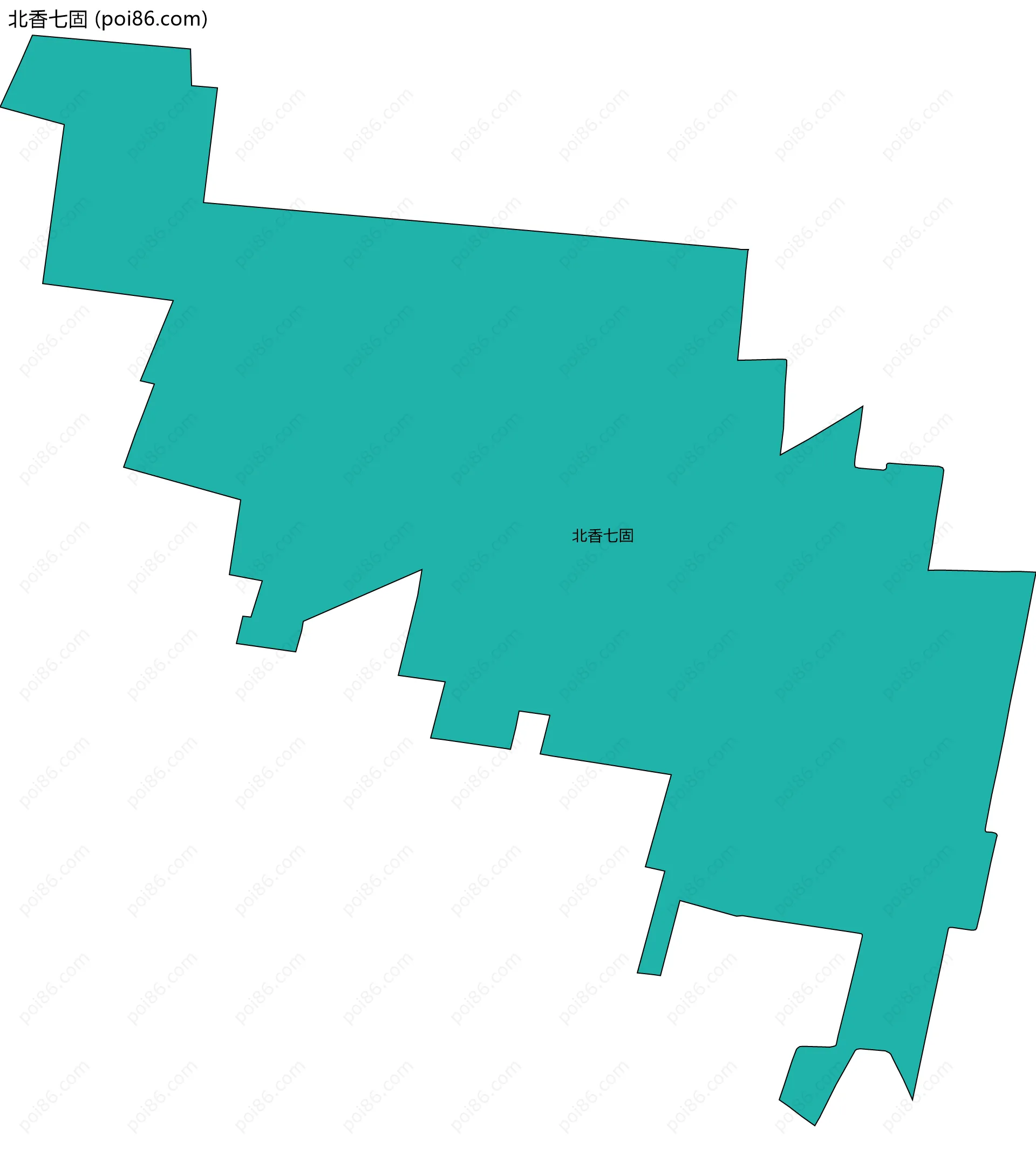 北香七固边界地图