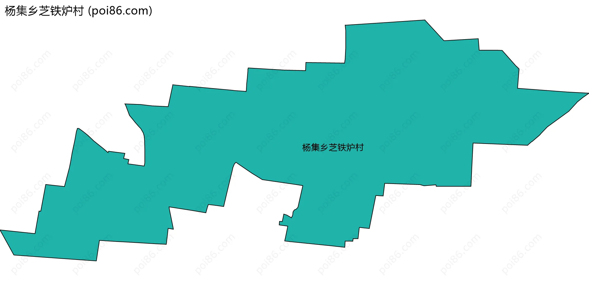 杨集乡芝铁炉村边界地图