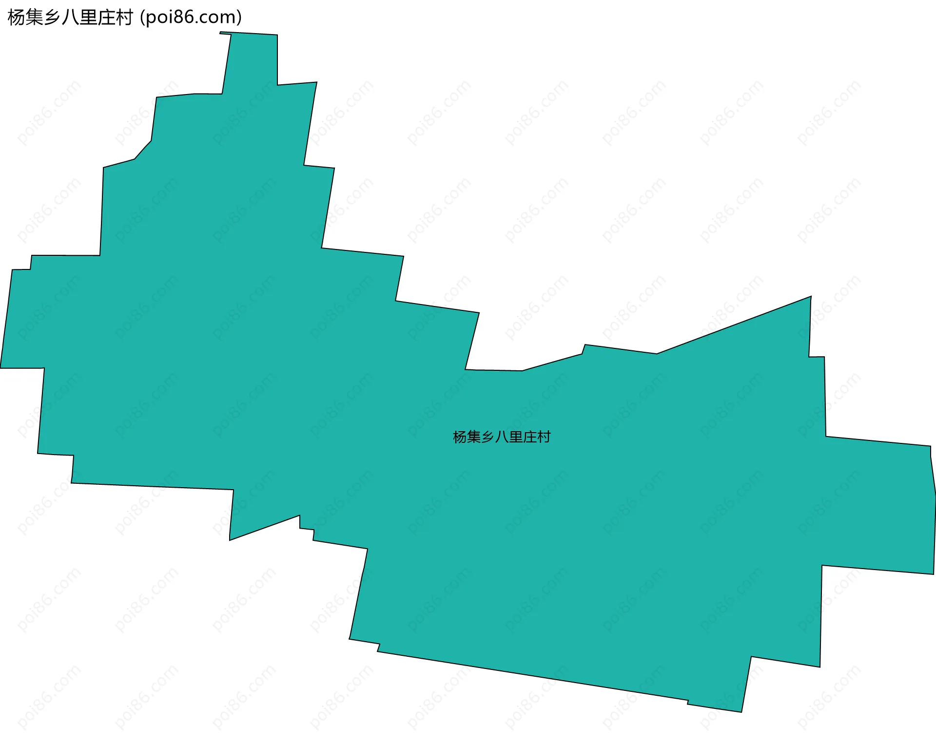 杨集乡八里庄村边界地图