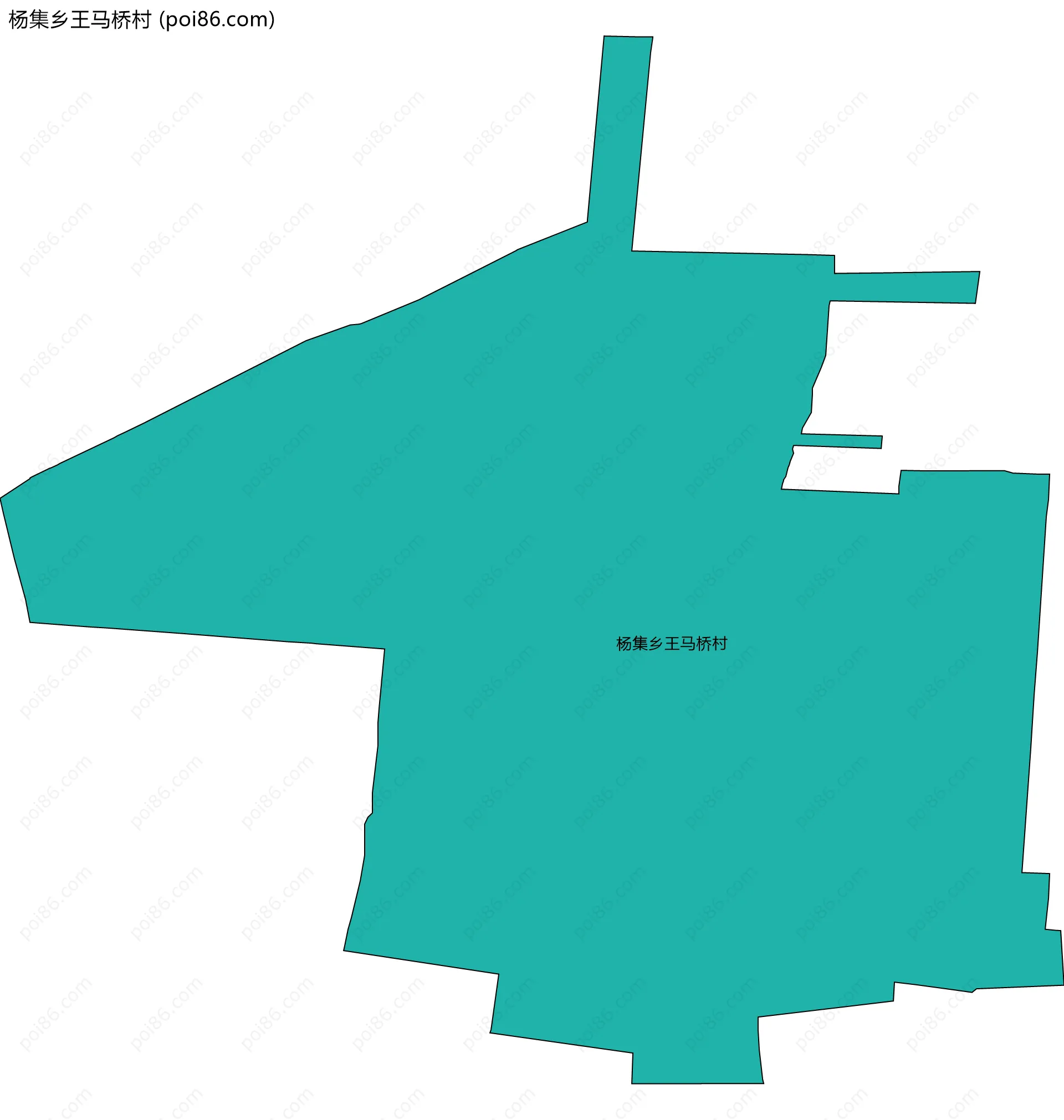 杨集乡王马桥村边界地图